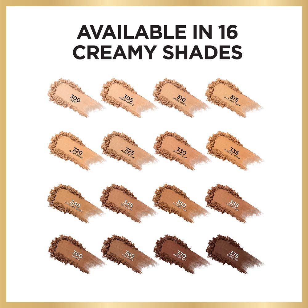 L'Oréal Paris True Match Creamy Powder Foundation - Ivory, Lightweight & Buildable Coverage for Flawless Skin | Perfect for Everyday Wear & Special Occasions