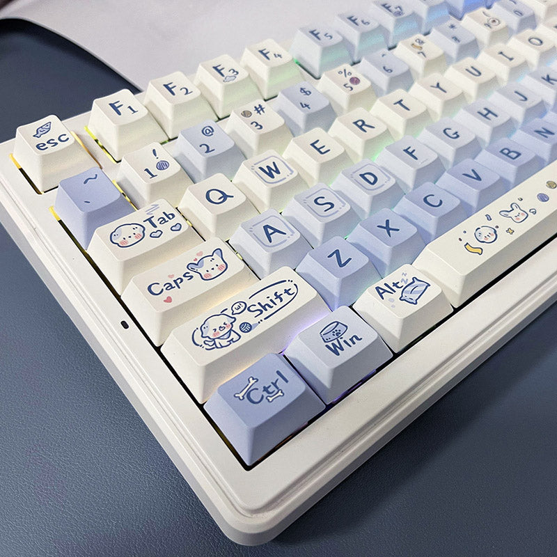 ACGAM 130 Keys PBT Keycap Set for Mechanical Keyboards - Durable & Anti-Fade for Gaming, Typing & Office Use