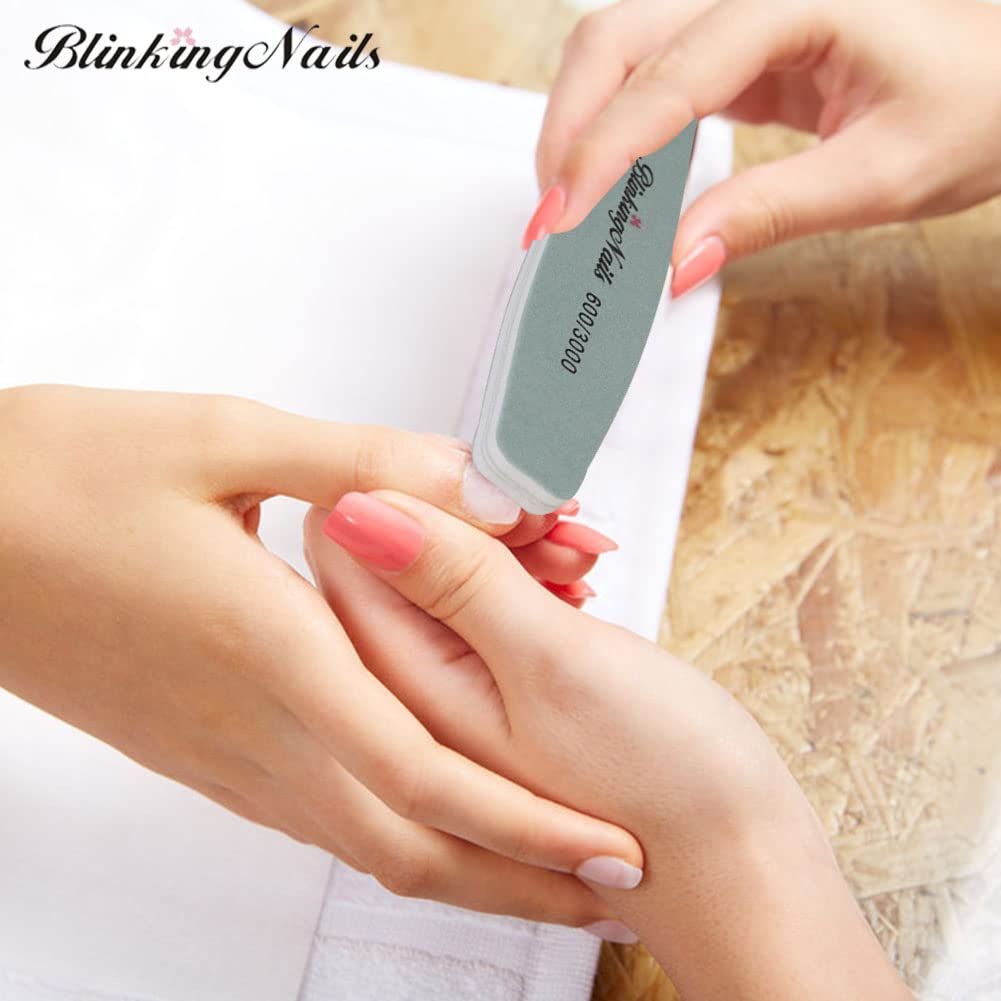 Professional Nail Buffer Block & Shine Kit - 600/3000 Grit Nail File, Smoother, and Polisher for Perfectly Smooth & Shiny Nails | Ideal for Home Manicures, Salon Use & DIY Nail Care