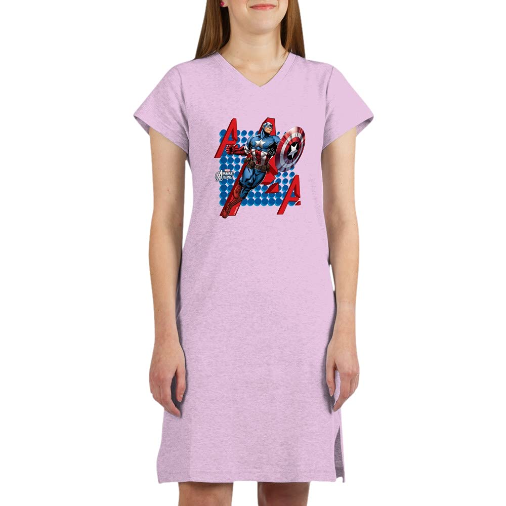 Captain America Nightshirt - Superhero Sleepwear for Men & Women - Perfect for Marvel Fans, Comic Con & Cozy Nights