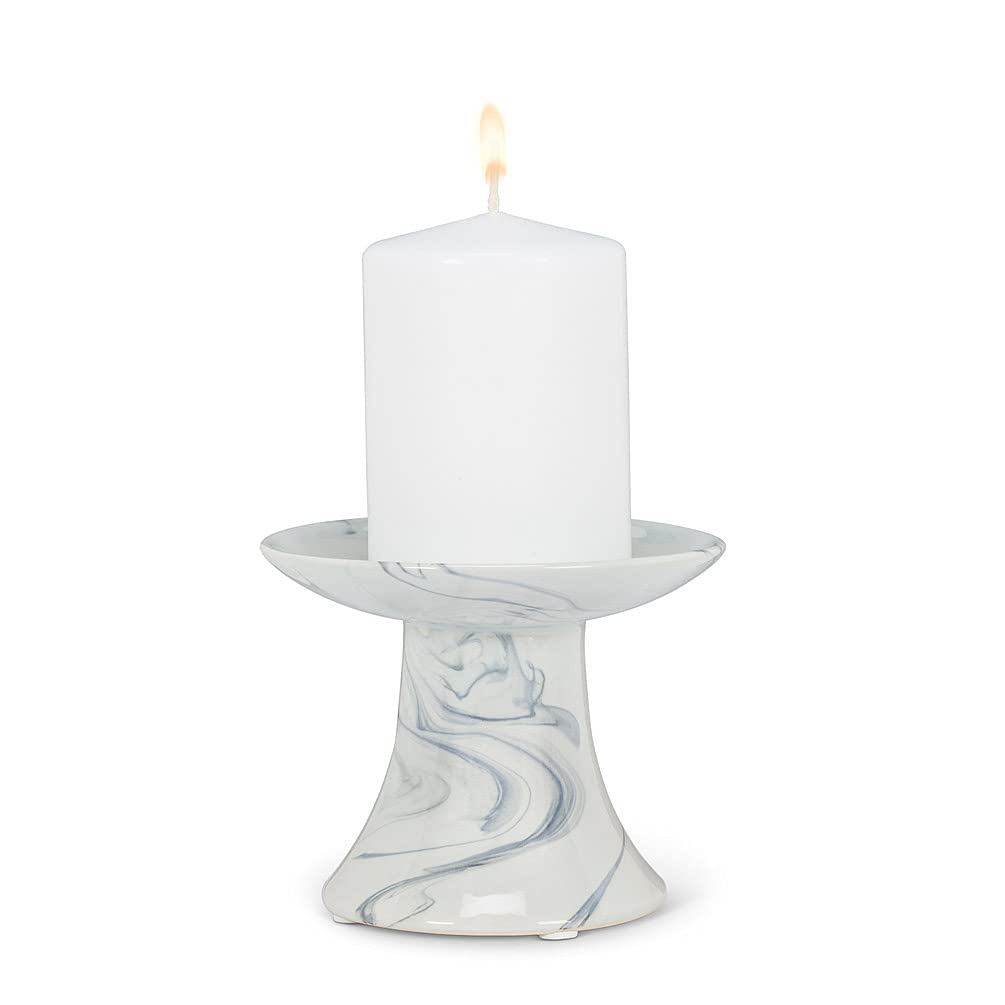 Abbott Collection Medium Cone Pillar Candle Holder - Elegant Home Decor for Dining Table, Wedding, and Party Centerpieces