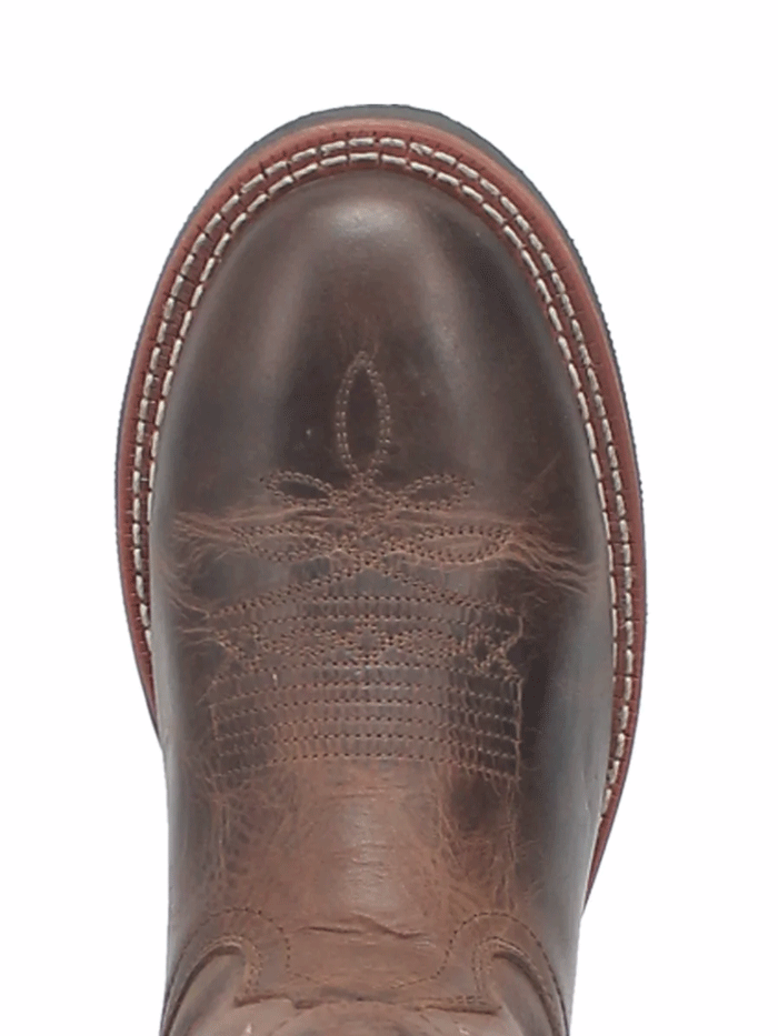 Laredo 7915 Men's Dawson Leather Boots - Brown Cowboy Boots for Men, Comfortable & Durable Western Boots for Riding, Work & Casual Wear