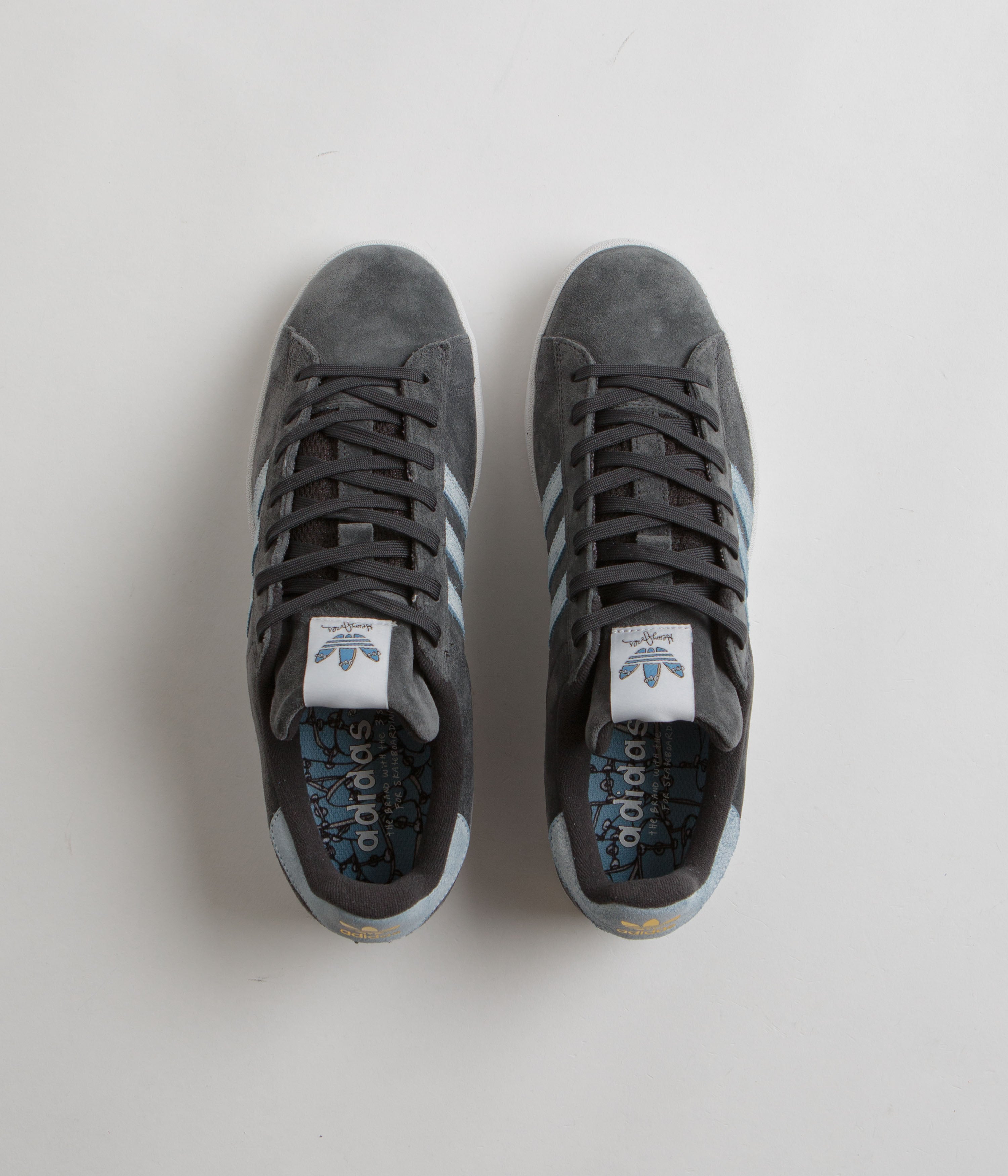 Adidas x Henry Jones Campus ADV Shoes - Carbon, Cloud White & Light Blue Sneakers for Men | Stylish & Comfortable Casual Shoes for Walking, Running & Everyday Wear