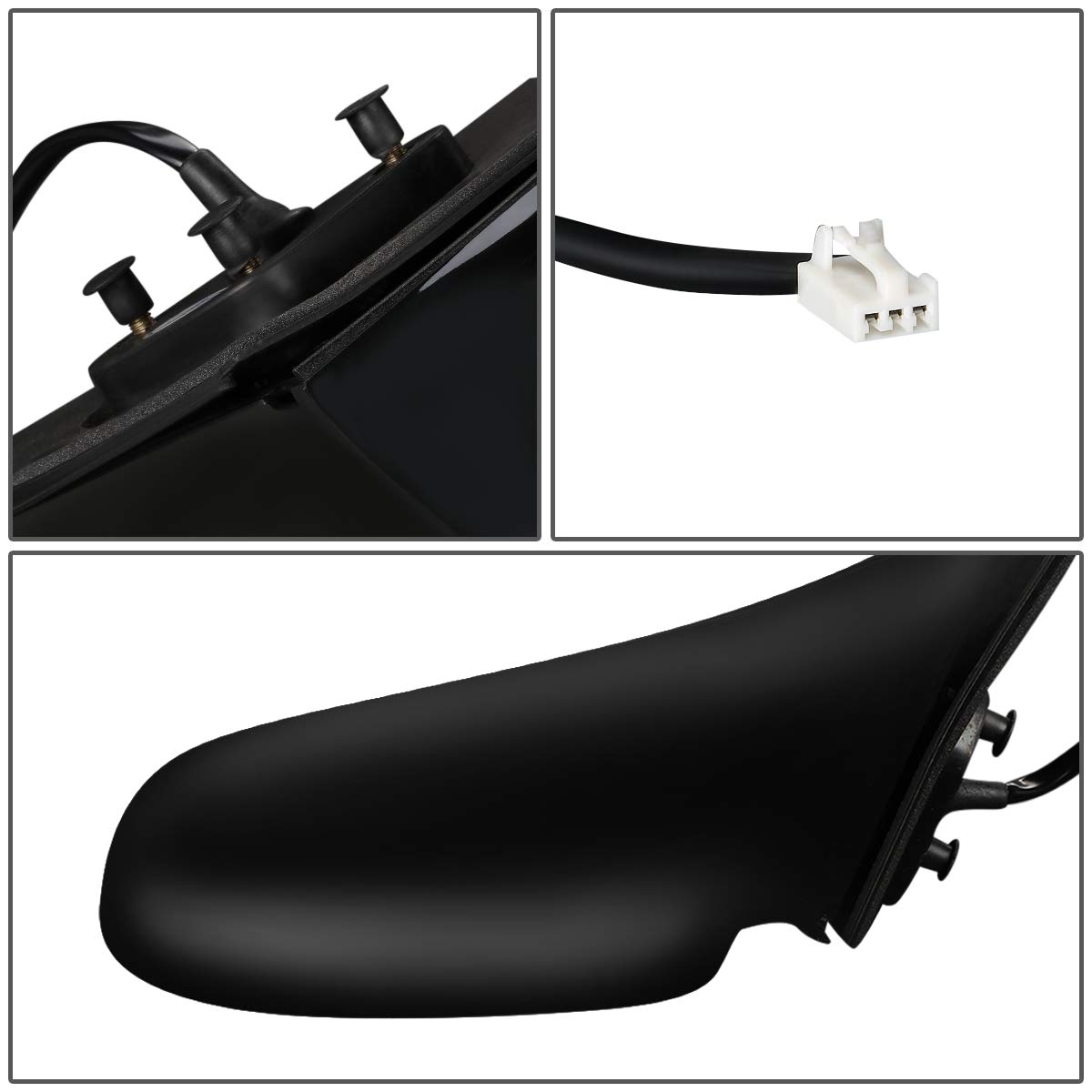 DNA Motoring OEM-MR-GM1321229 Right Side Power Mirror Replacement for 1998-2002 Chevrolet Prizm | Compatible with Power Adjustment | Perfect for Parking Safety & Blind Spot Visibility