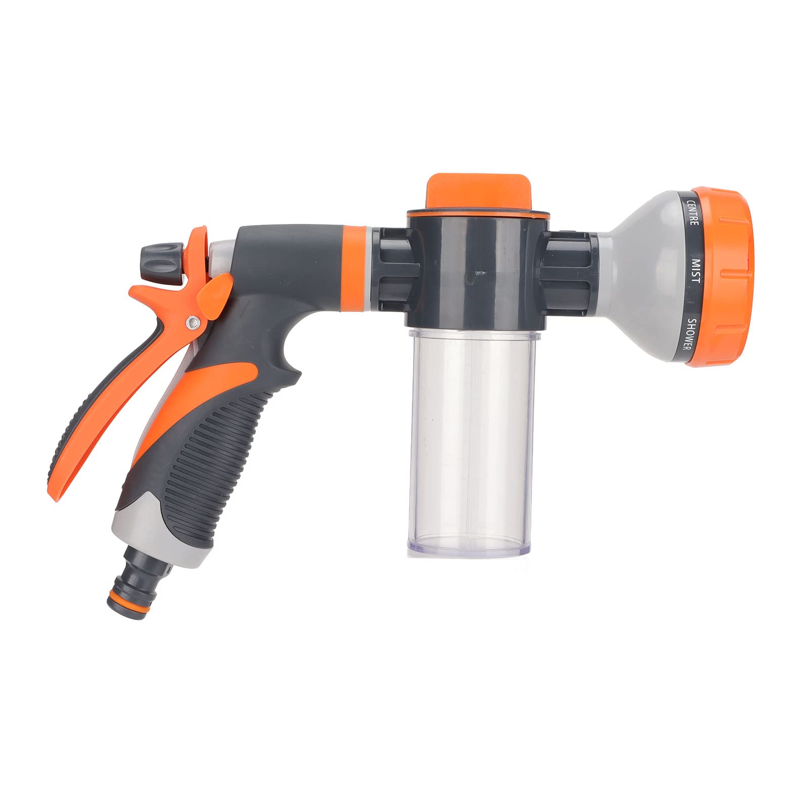 Heavy Duty Garden Hose Nozzle with 8 Spray Patterns - Leak Proof, Non-Slip Grip, Rotating Switch - Perfect for Watering Plants, Washing Cars & Pet Shower