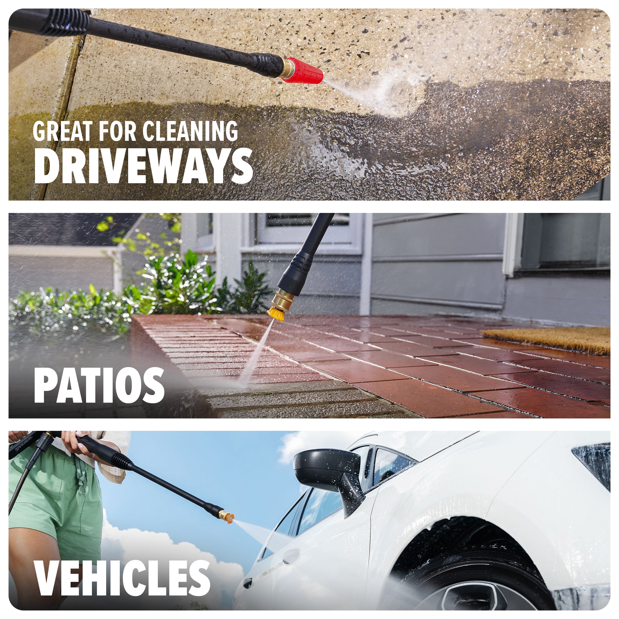 1700 PSI Electric Pressure Washer - High Power Pressure Cleaner for Home, Car, Deck & Patio Cleaning - Perfect for Driveways, Siding & Outdoor Surfaces