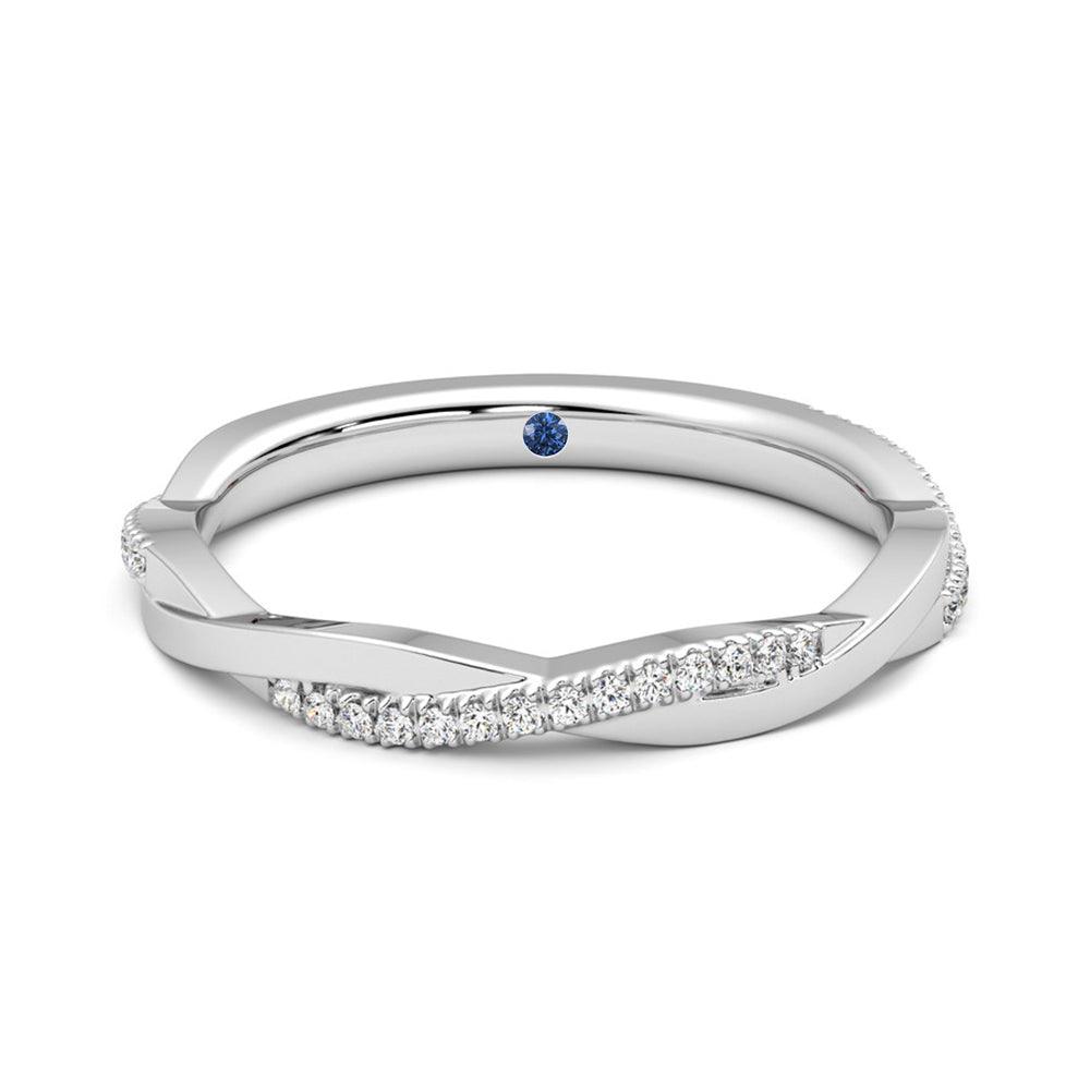 Twisted Band Pavé Moissanite Wedding Ring for Women - Anniversary Gift with Accent Stones | Perfect for Engagement, Proposal & Special Occasions