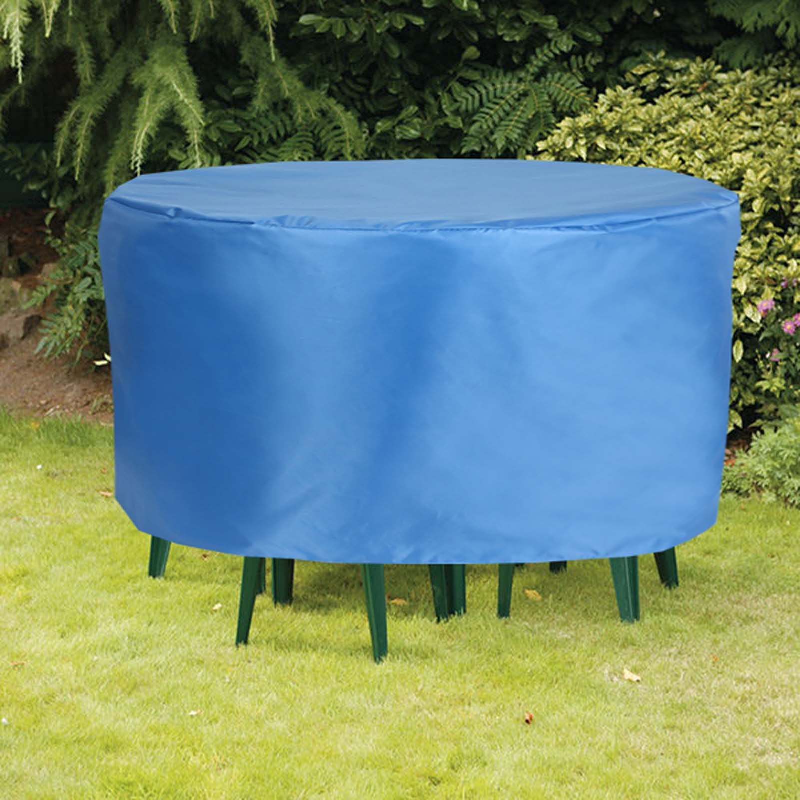 98x33 Inch Round Waterproof Patio Table Cover - Heavy Duty UV Resistant Outdoor Furniture Protection for Garden, Deck & Backyard - Perfect for All Seasons & Weather Conditions