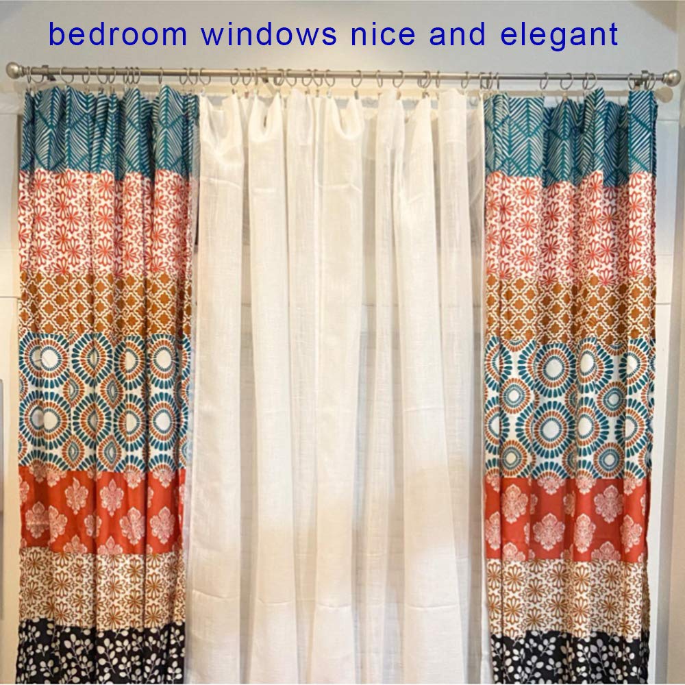 60 Pack Gold Metal Curtain Rings with Clips - 1.5 Inch Interior Diameter Drapery Hooks for Hanging Drapes, Bows & Curtain Rods - Perfect for Living Room, Bedroom & Window Decor