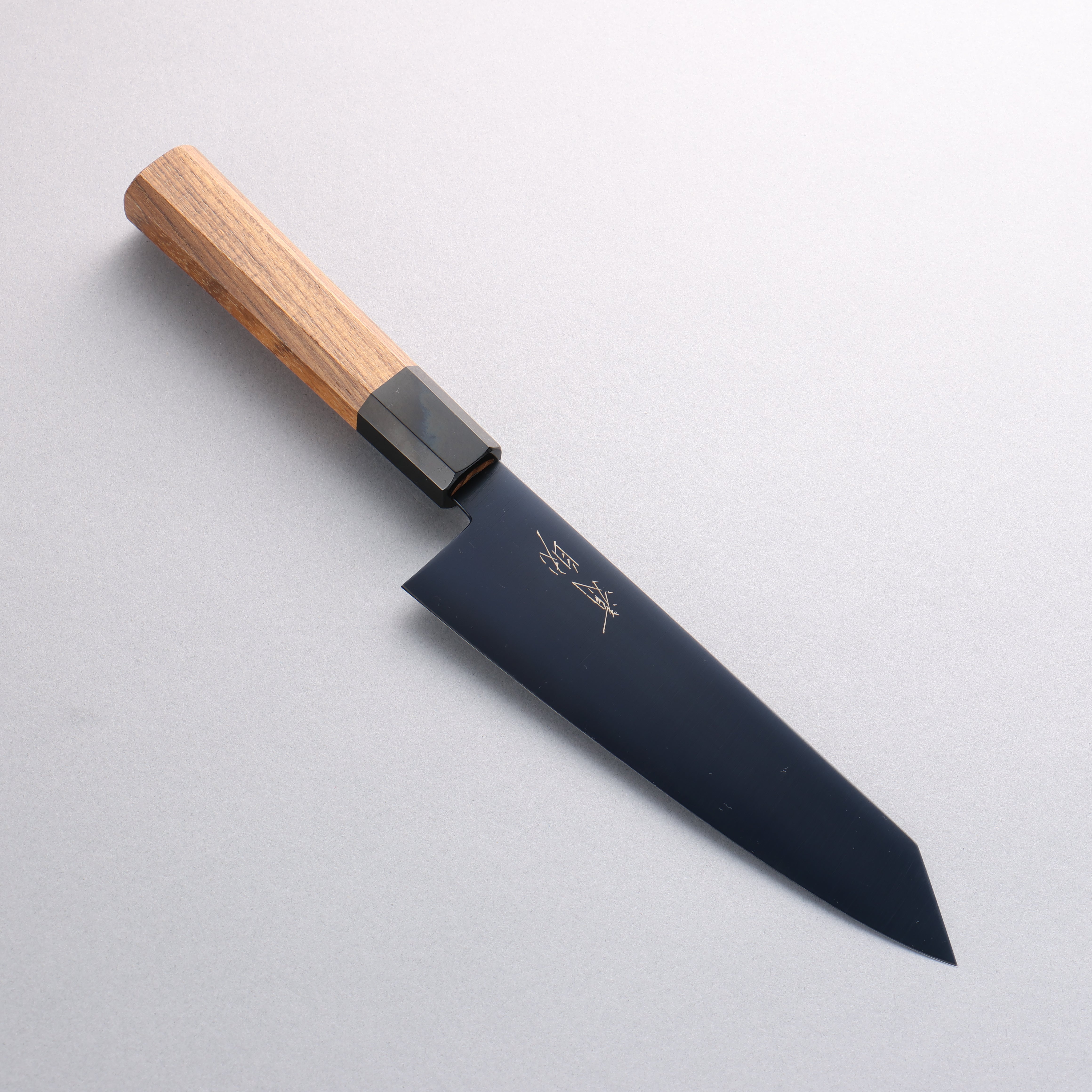 Premium Seisuke SK 85 Kiritsuke Santoku Knife 180mm - Japanese High Carbon Steel with Ion Plating, Ergonomic Teak Wood Handle with Black Plastic Ferrule - Perfect for Sushi, Vegetables & Precision Cutting