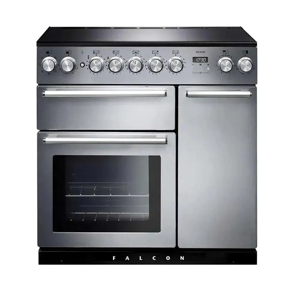 NEX90EI Stainless Steel Induction Cooktop - White or Black with Chrome Finish | Fast Heating, Energy Efficient | Perfect for Home Kitchens, Apartments & RVs