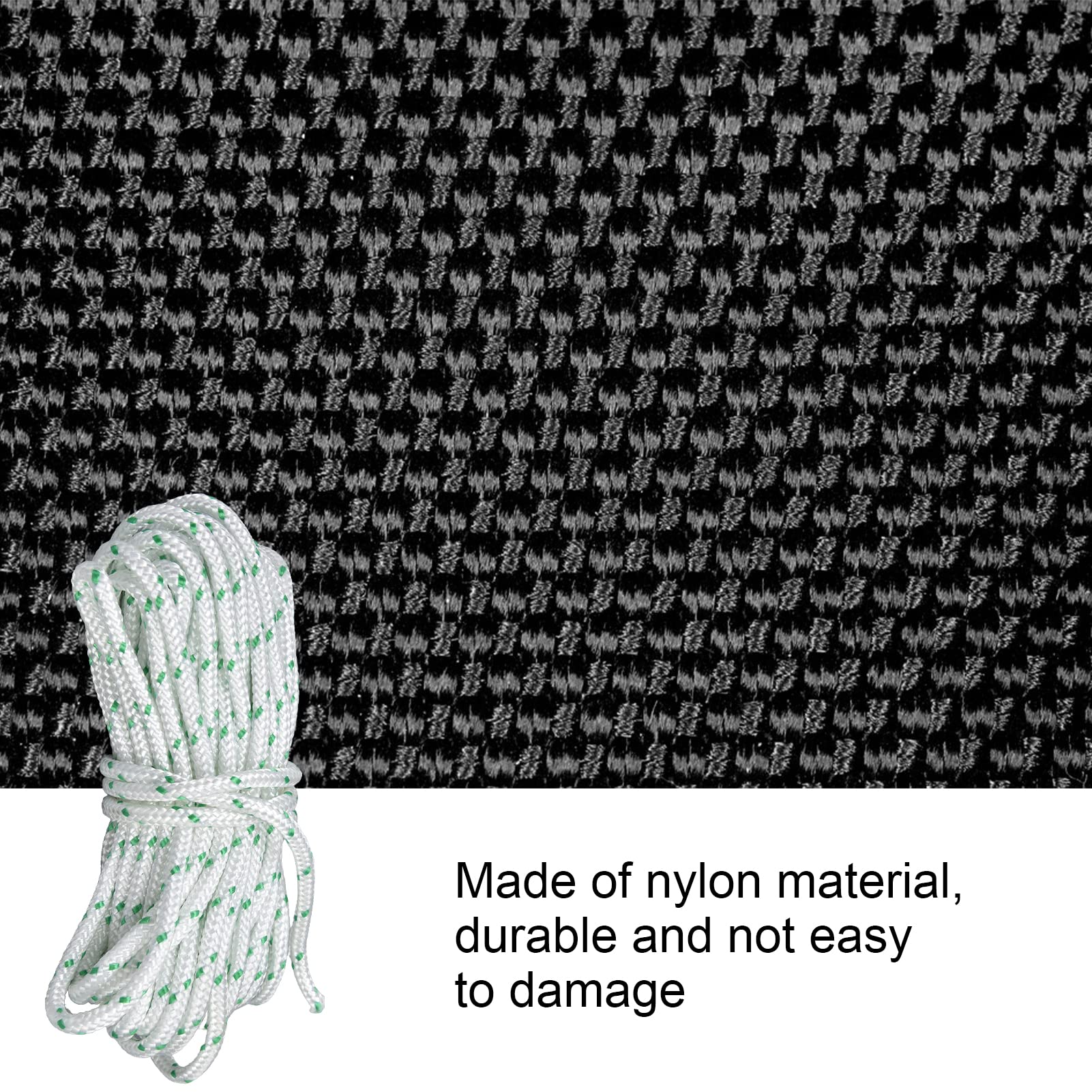 Durable Nylon Recoil Starter Rope - Easy Replacement Pull Cord for Lawn Mowers, Brush Cutters, Chainsaws & Generators | Portable & Foldable Design for Outdoor Power Equipment Maintenance