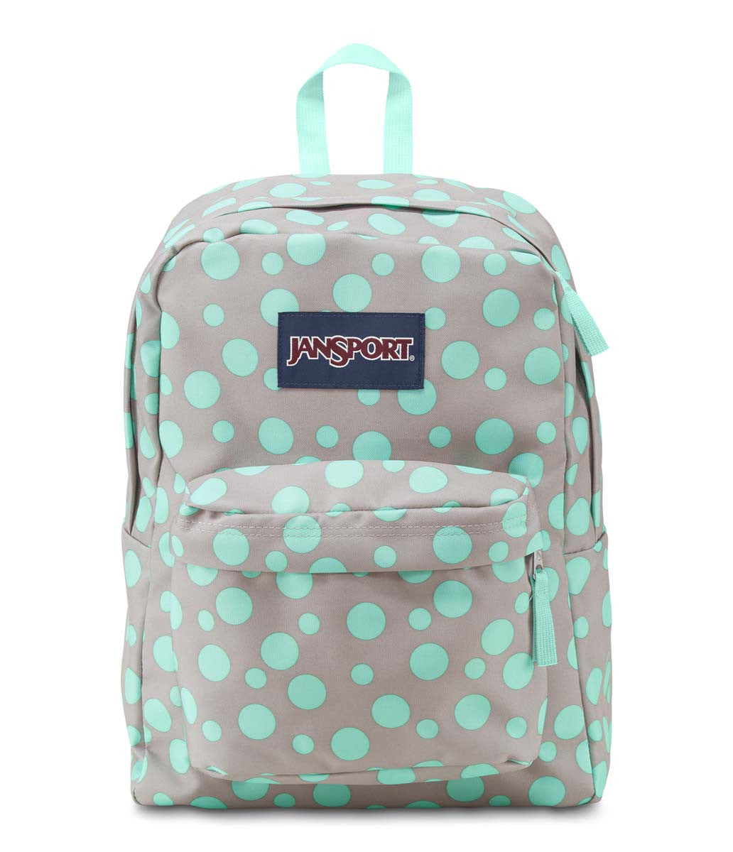 JanSport Superbreak Backpack - Lightweight Laptop Backpack for School & Travel, Grey Rabbit Sylvia Dot Print, Durable College Bookbag for Students & Professionals | Perfect for Work, Commuting & Outdoor Adventures