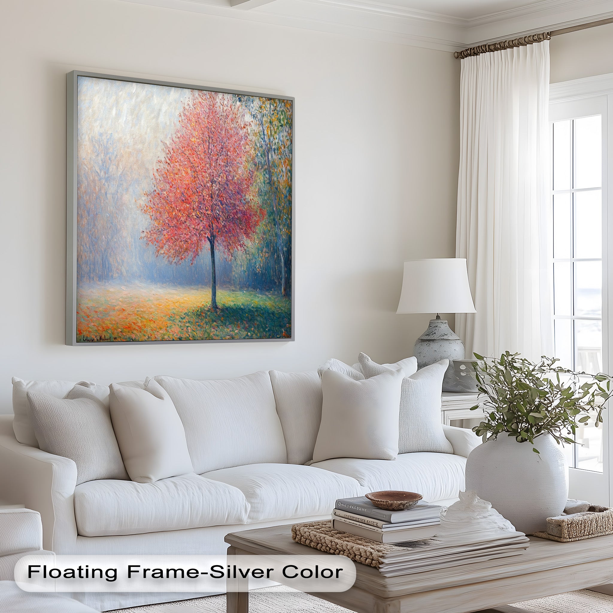 Autumn Radiance Impressionist Oil Painting - Handmade Landscape Artwork for Home Decor, Office Wall, Living Room & Gift