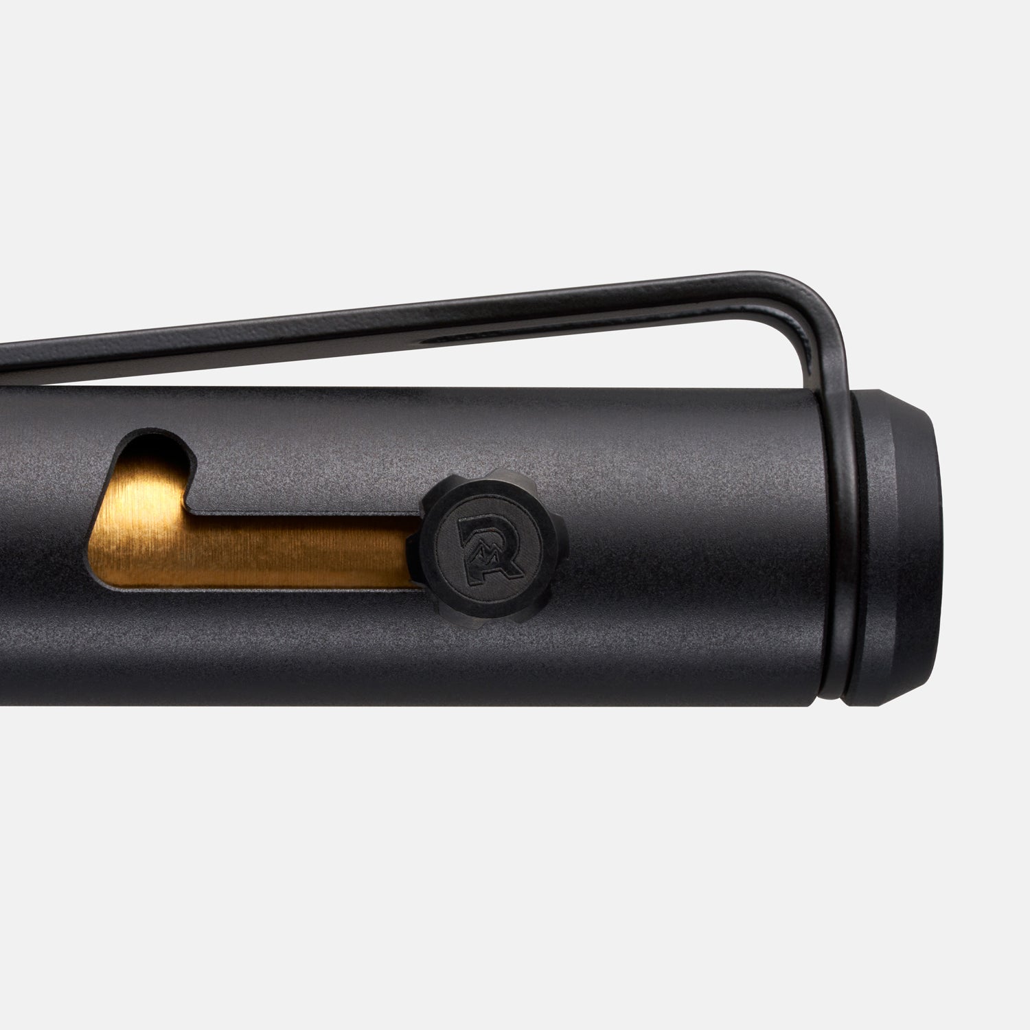 Ridge Bolt Action Pen - Matte Black Titanium EDC Writing Tool for Professionals & Outdoor Enthusiasts | Office, Travel, Gift Idea