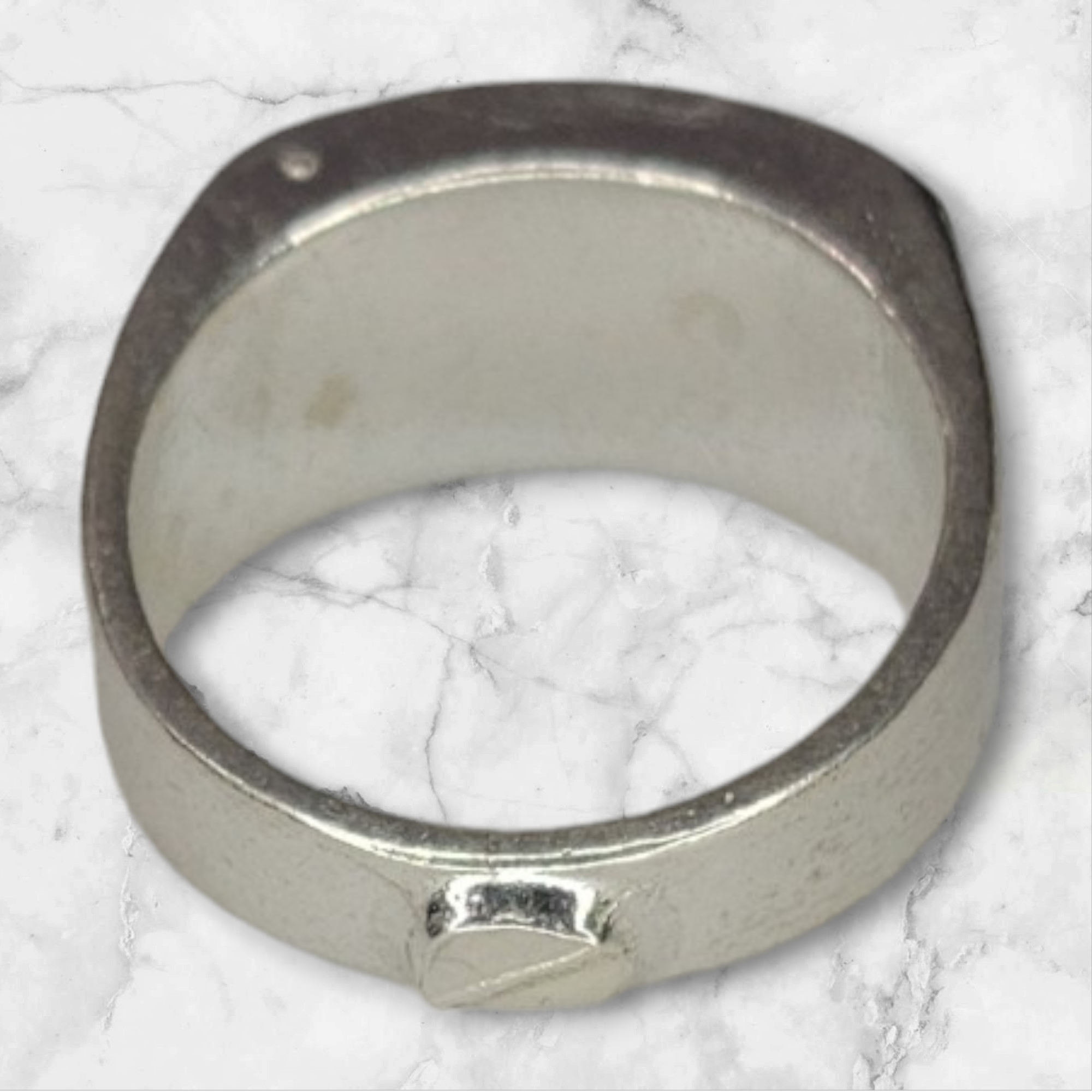 Solid Sterling Silver Inlay Rectangle Blank Setting for DIY Jewelry Making – Rough Casted Empty Ring for Carving & Engraving – Size 7-12 – Perfect for Silversmiths, Jewelry Designers & Craft Enthusiasts (Great for Custom Wedding Bands & Handmade Jewelry Projects)