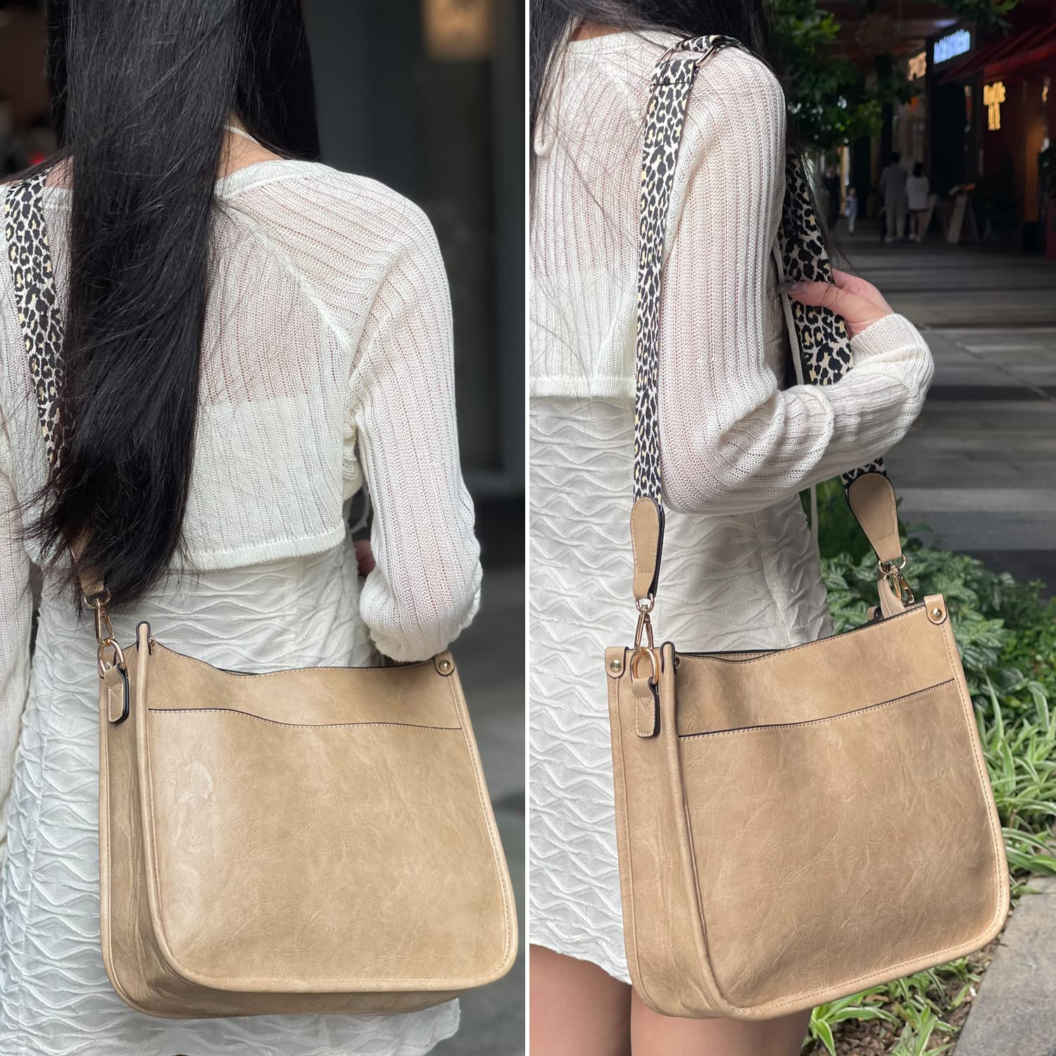 Vegan Leather Crossbody Bag for Women - Work, Travel & Shopping