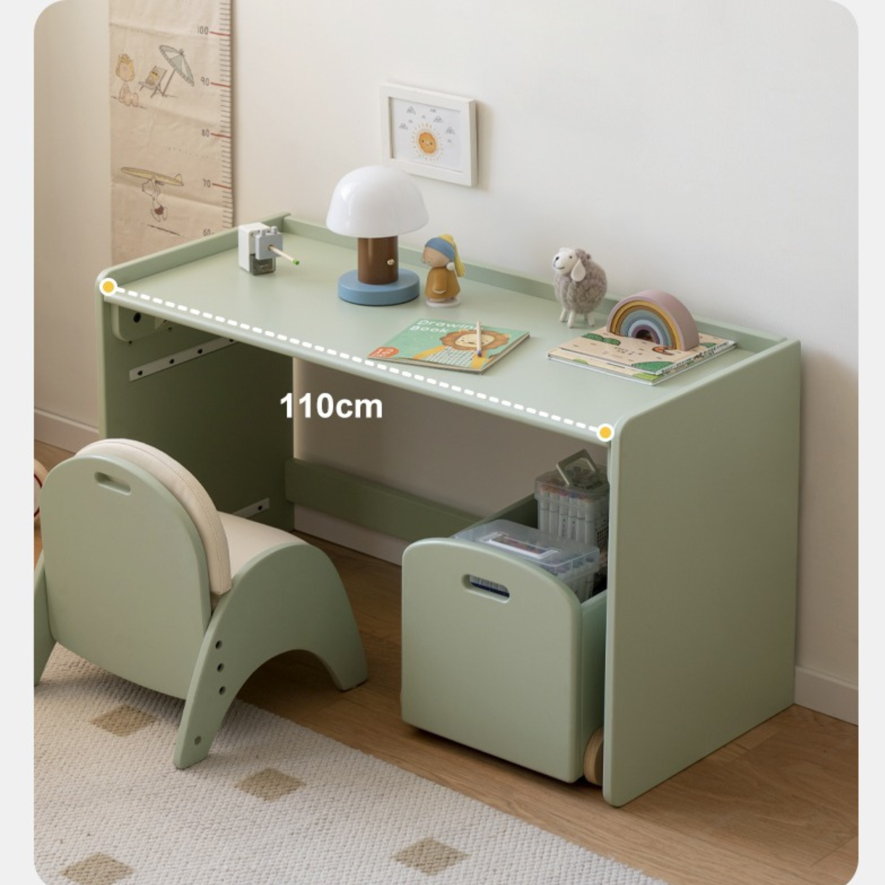 Solid Wood Kids Lift Top Desk with Storage - Study Table & Organizer for Children's Room, Homework, and Crafting