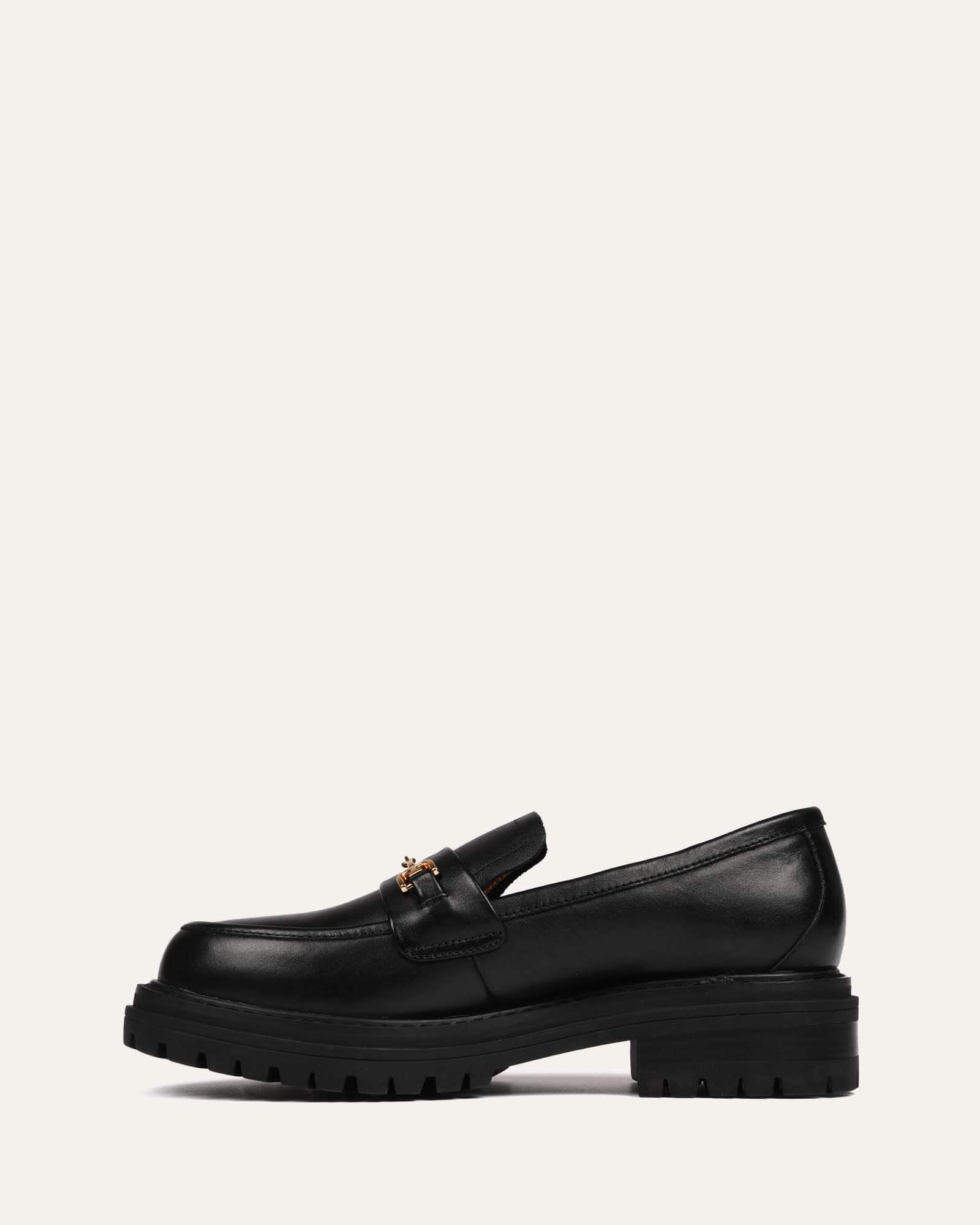 Brixton Black Leather Loafers for Men - Comfortable & Stylish Slip-On Shoes for Casual Wear, Office & Travel