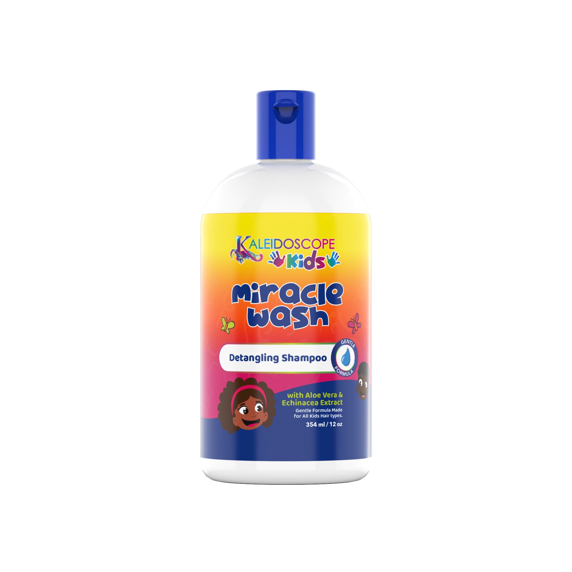 Kids Miracle Wash Detangling Shampoo 12oz - Gentle Tangle-Free Hair Care for Children | Perfect for Daily Bath Time & Sensitive Scalps