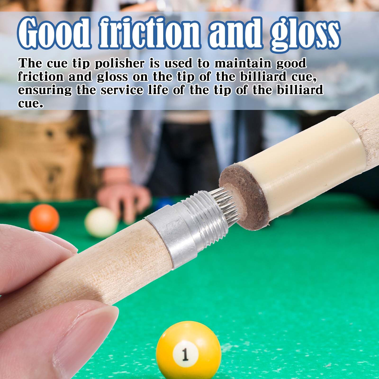 2 in 1 Billiards Chalk Holder & Cue Tip Shaper - Portable Pool Cue Accessories with Pricker for Snooker, Repair & Shaping - Perfect for Home Game Rooms & Professional Tournaments
