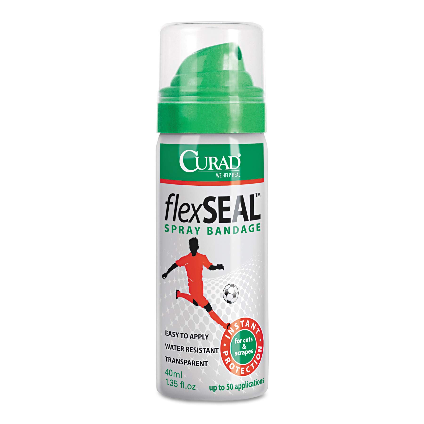 Curad FlexSeal Spray Bandage 1.35 oz (4 Pack) - Waterproof Wound Protection for Cuts, Scrapes & Burns - First Aid Essential for Home, Camping & Outdoor Activities
