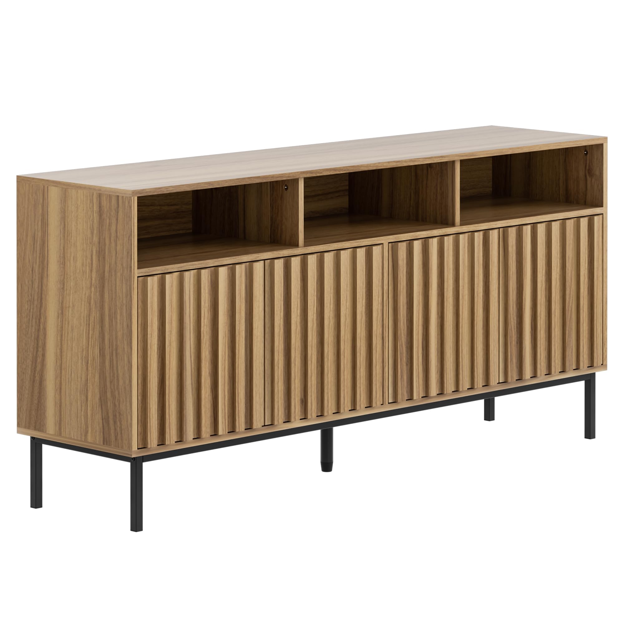 Mid Century Modern Sideboard Buffet Cabinet with Storage - 61.4
