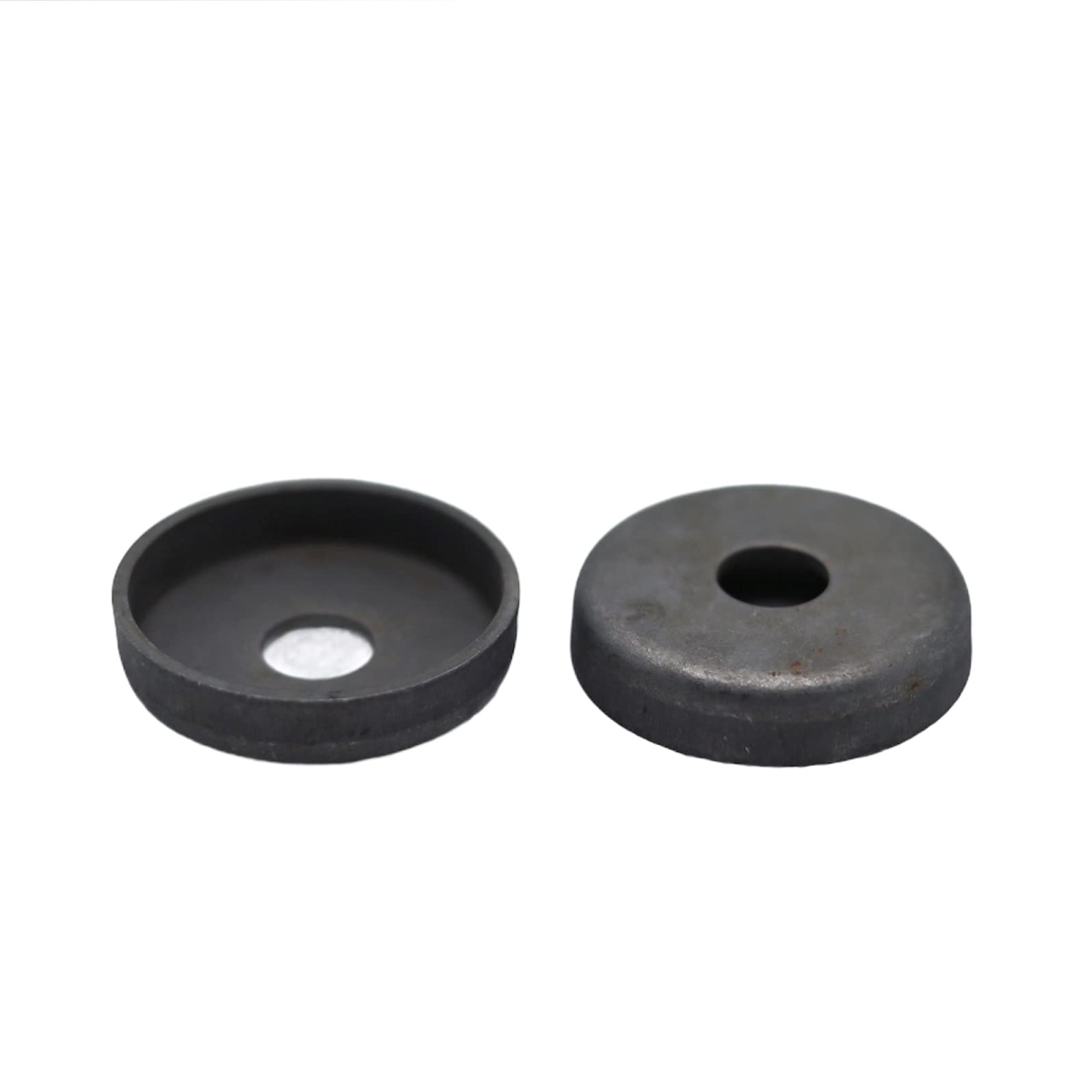 4 Pack 1.5 Inch Steel Weld On Chair Feet Caps - Heavy Duty Metal Leg Protectors for Wrought Iron Patio Chairs - Perfect for Outdoor Furniture, Garden Chairs & DIY Projects