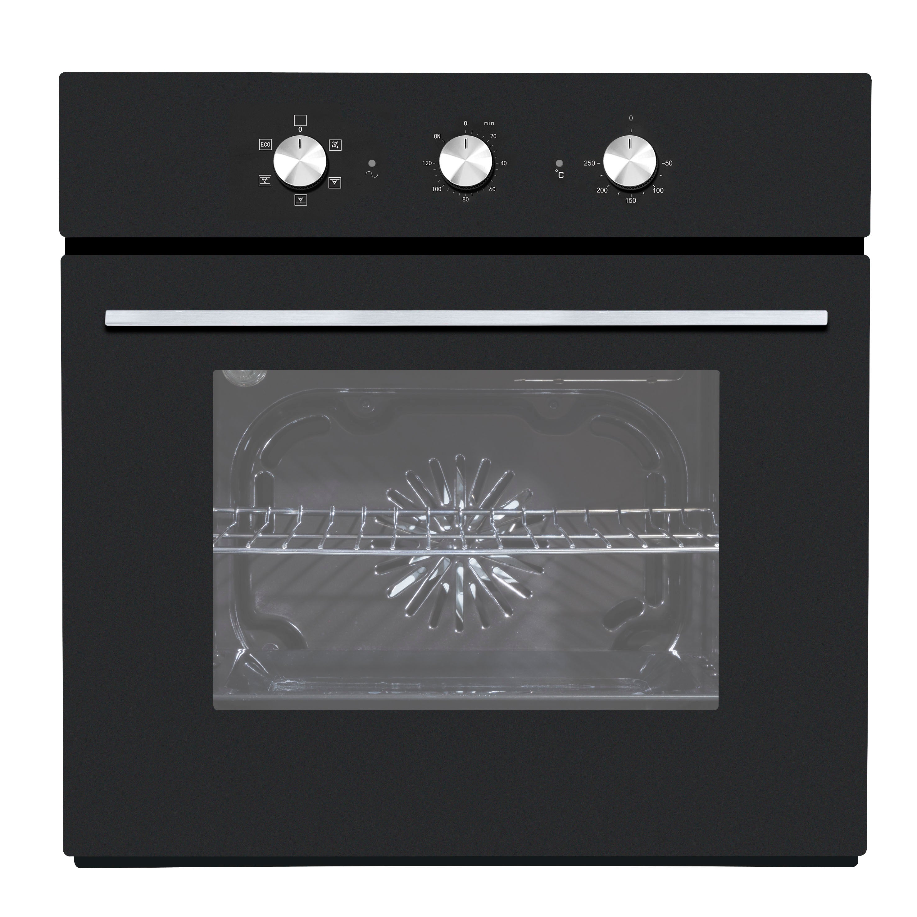 Baridi 60cm Built-In 5 Function Fan Assisted Electric Oven with Timer - 55L Capacity, Black (DH110) - Perfect for Baking, Roasting & Grilling in Modern Kitchens