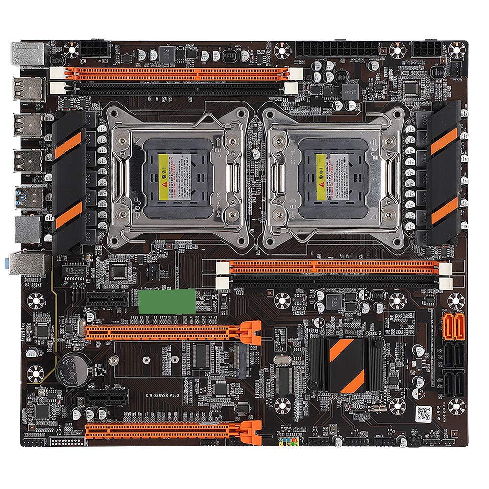 LGA 2011 Dual Socket Desktop Motherboard with Built-in 2x USB 3.0 Ports & SATA Cable - High Performance Computer Motherboard for Workstations, Servers, and Gaming PCs