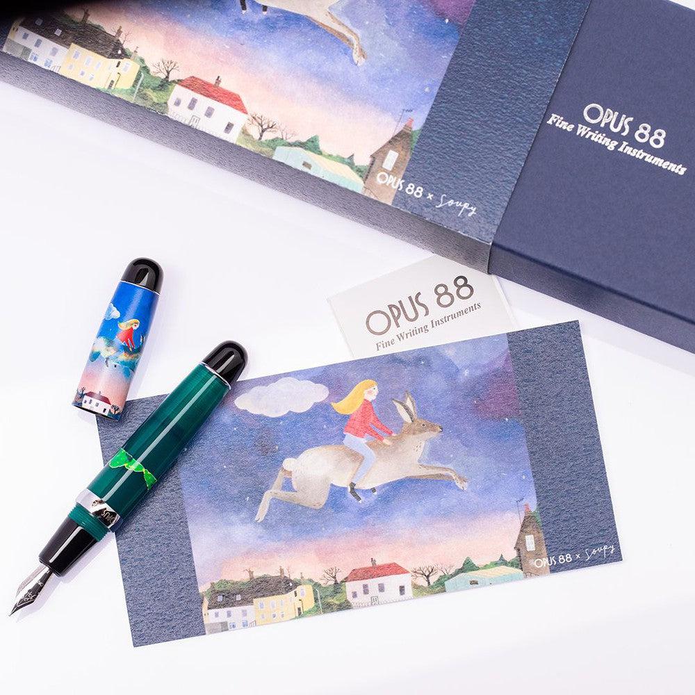 Opus 88 Fountain Pen - Mini Flying Rabbit Design, Premium Japanese Nib, Smooth Writing Experience | Perfect for Journaling, Note Taking & Gift Giving