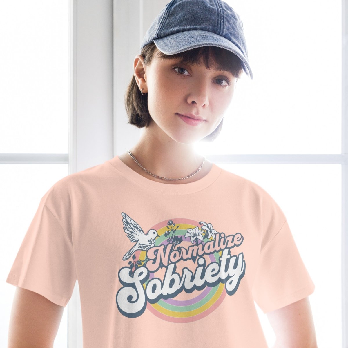 Comfortable Women's Sobriety Crop Top - Soft & Breathable for Yoga, Workouts & Everyday Wear