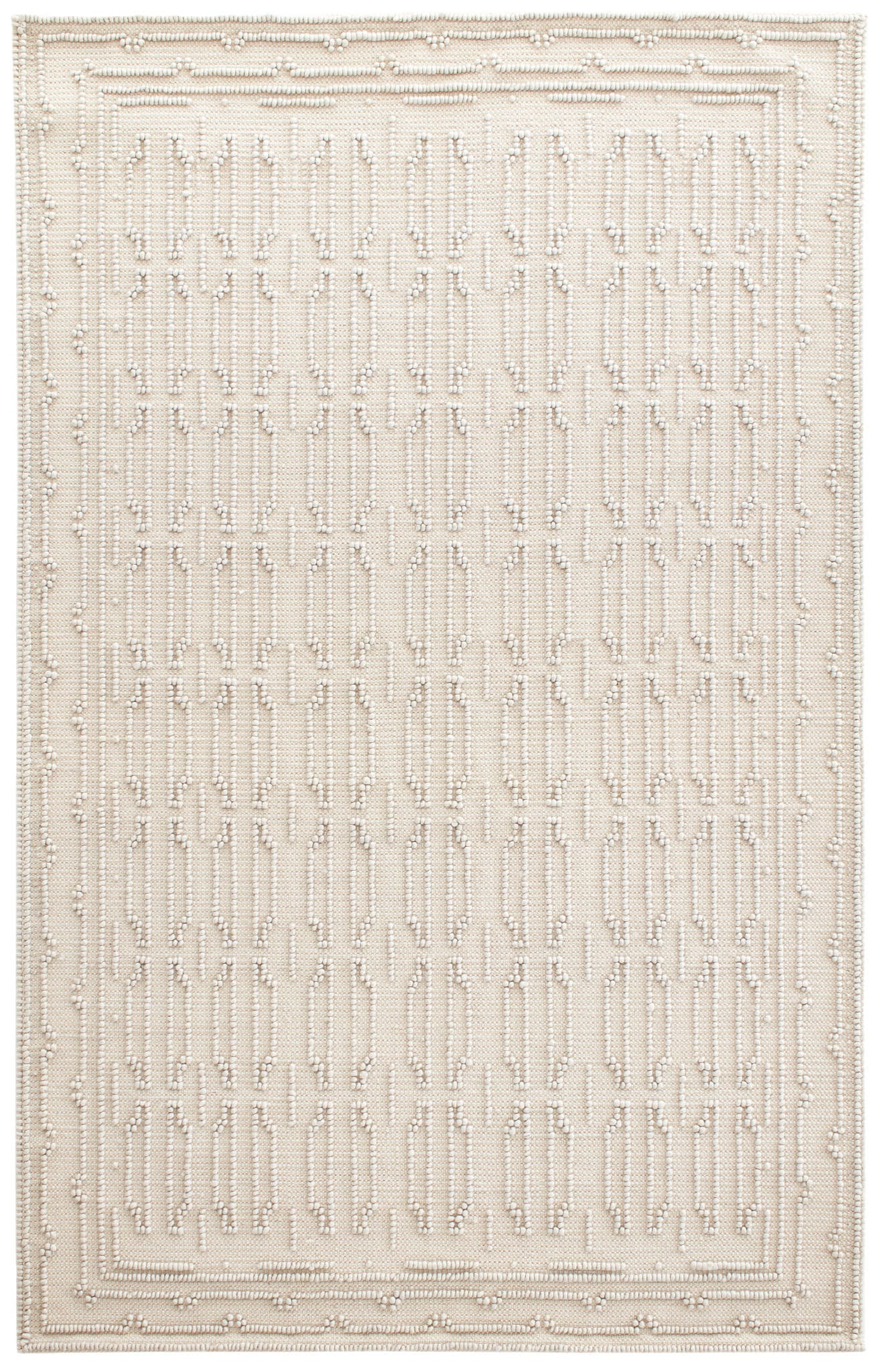 Handwoven Wool Area Rug by Campbell - Soft & Durable for Living Room, Bedroom, or Office - Plaster Color