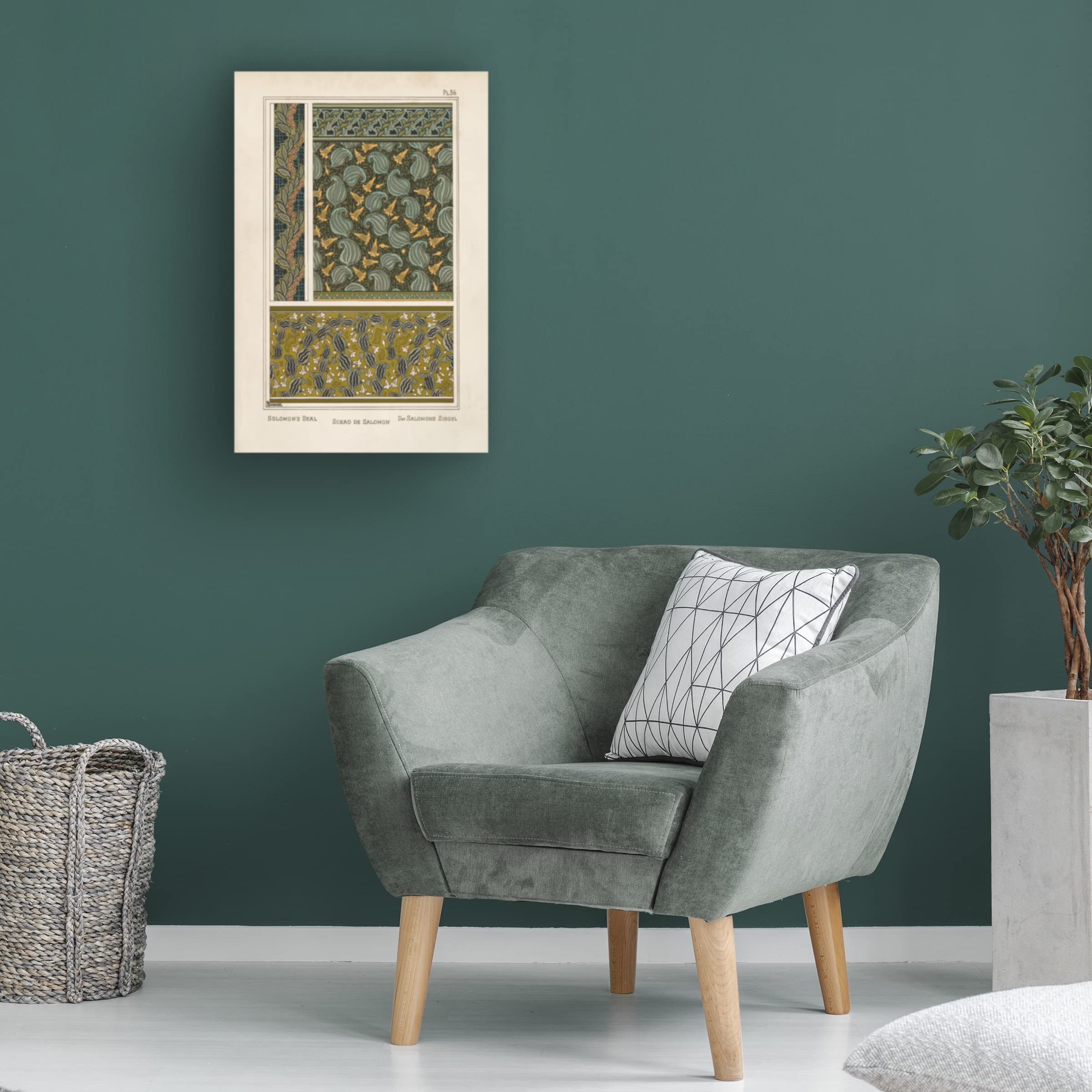Trademark Fine Art 'Nouveau Decorative VIII' Canvas Wall Art Print - Modern Home Decor for Living Room, Bedroom & Office - Vision Studio