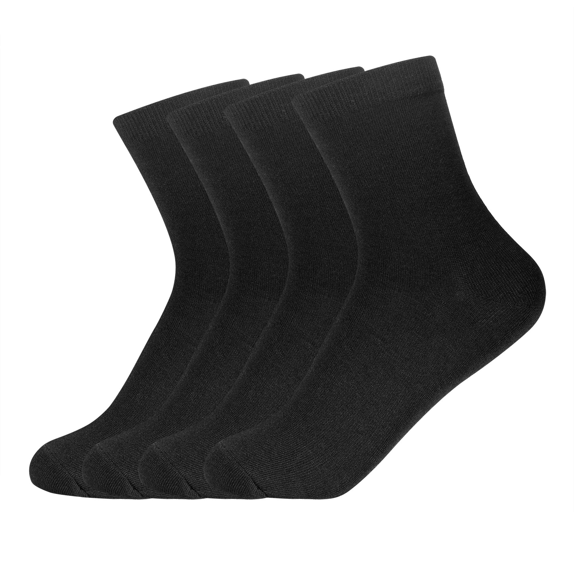 Women's Cotton Stretchy Quarter Socks - Soft Breathable Thin Ankle Socks 4-Pack (Size 7-11, Black) - Perfect for Workout, Yoga & Everyday Comfort