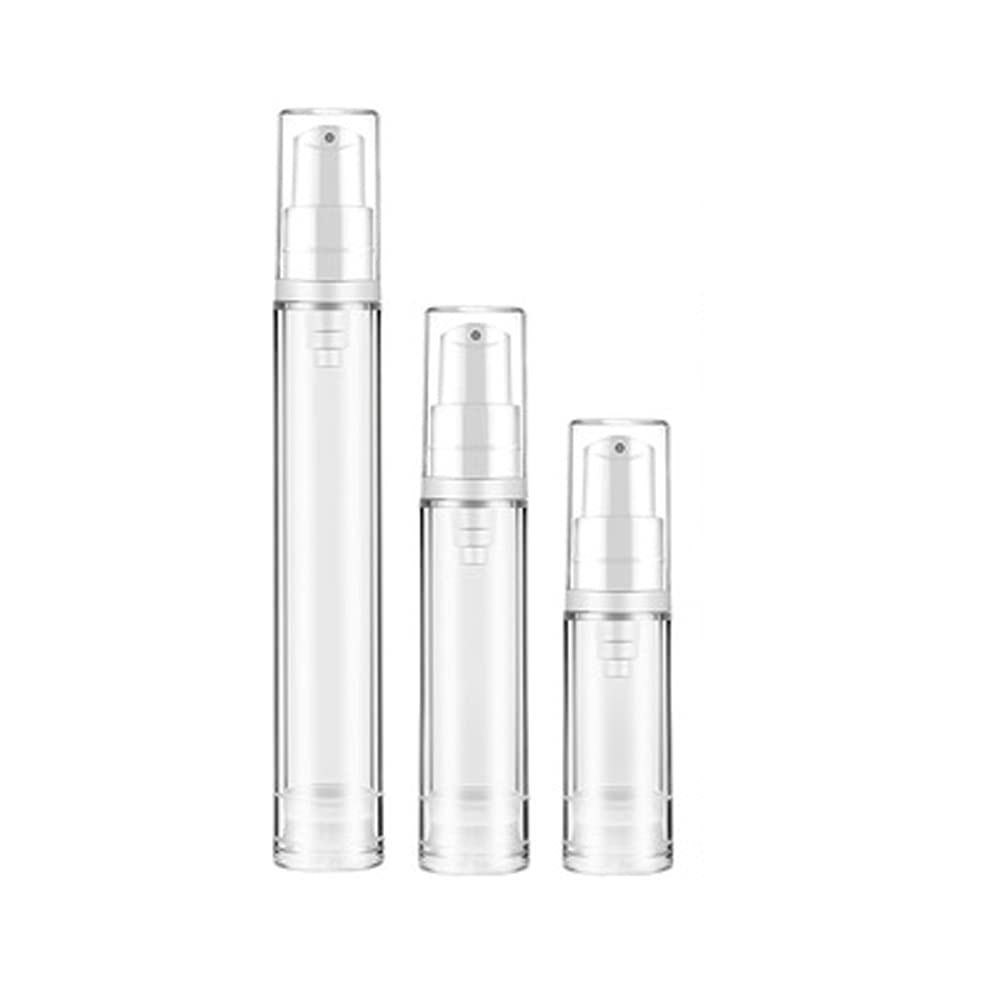 Wresty 12 Pack 15ml Airless Pump Bottles - Vacuum Lotion Containers for Travel, DIY Cosmetic Cream, Makeup Foundation & Toiletries | Leak-Proof Portable Liquid Storage for Skincare, Haircare & Essential Oils