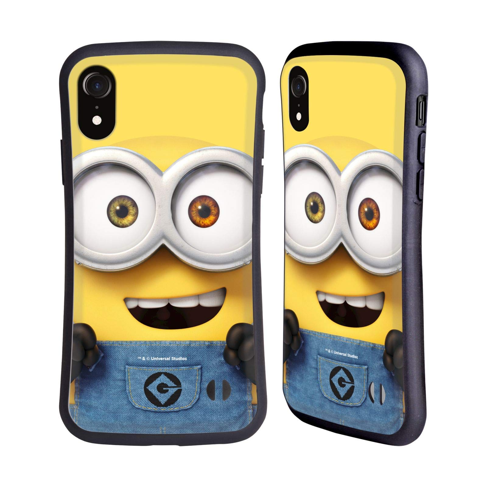 Officially Licensed Despicable Me Minions Bob Full Face Hybrid Case for iPhone XR - Cute Protective Phone Cover for Kids & Minions Fans - Perfect for School, Travel & Everyday Use