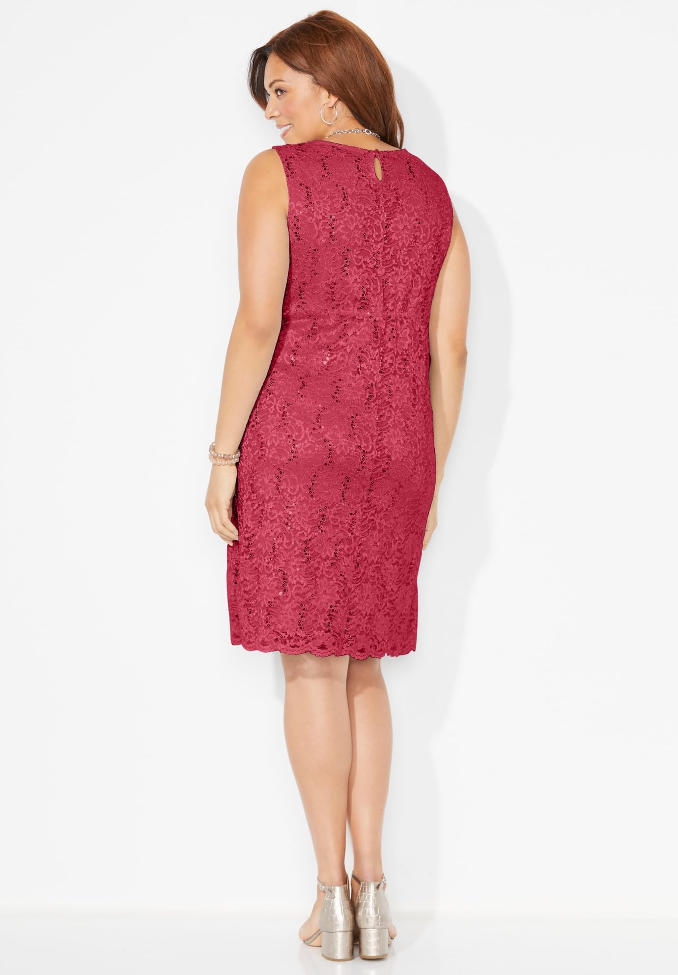 Catherine's Women's Plus Size Sparkling Lace Jacket Dress - Elegant Formal Wear for Weddings, Parties & Special Occasions