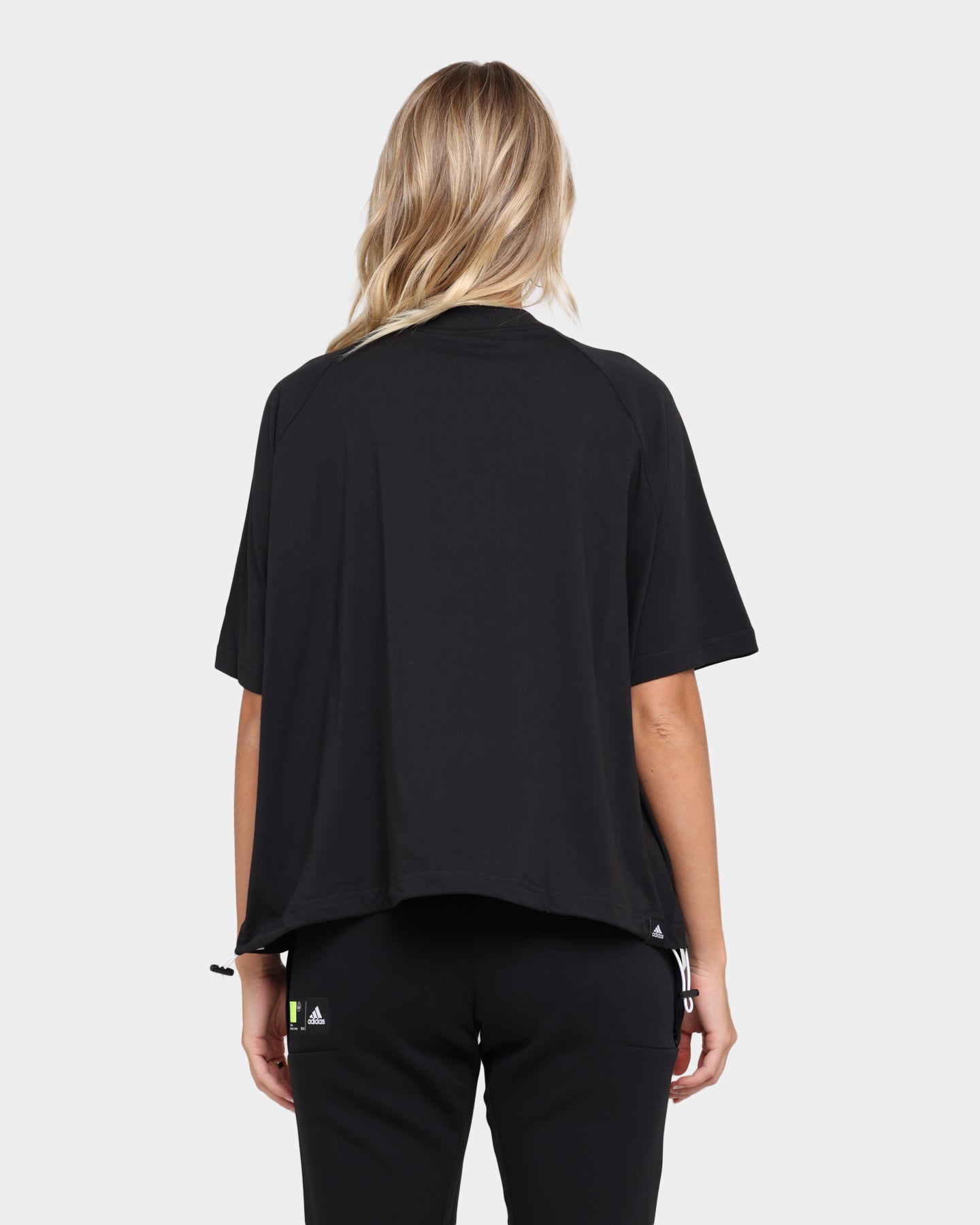 Adidas Women's Stripe Logo T-Shirt - Black | Casual Cotton Tee for Everyday Wear, Gym & Street Style