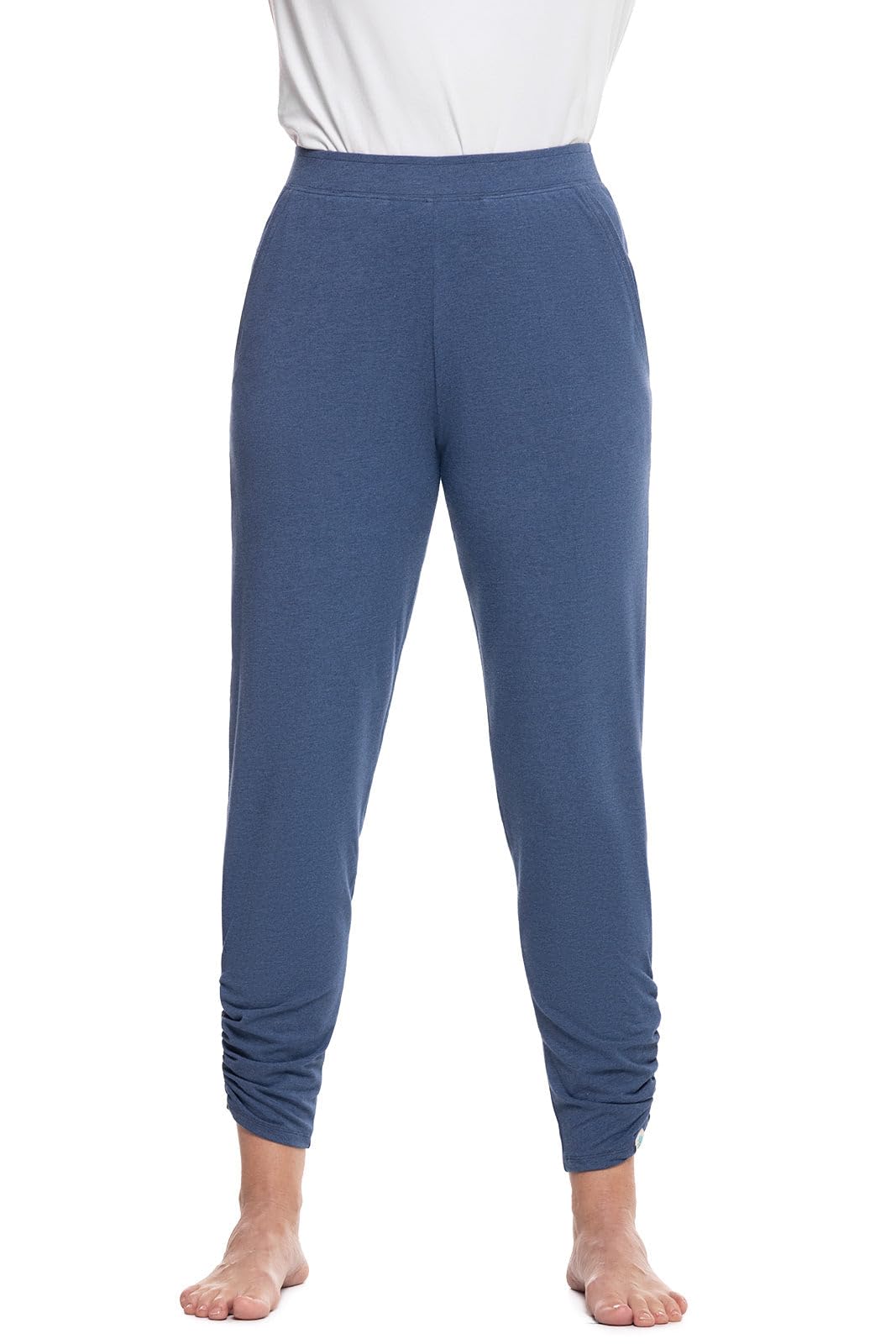 Coolibar UPF 50+ Women's Sun Protective Café Ruche Pants - Lightweight Travel & Outdoor Hiking Pants for Summer Beach Vacations