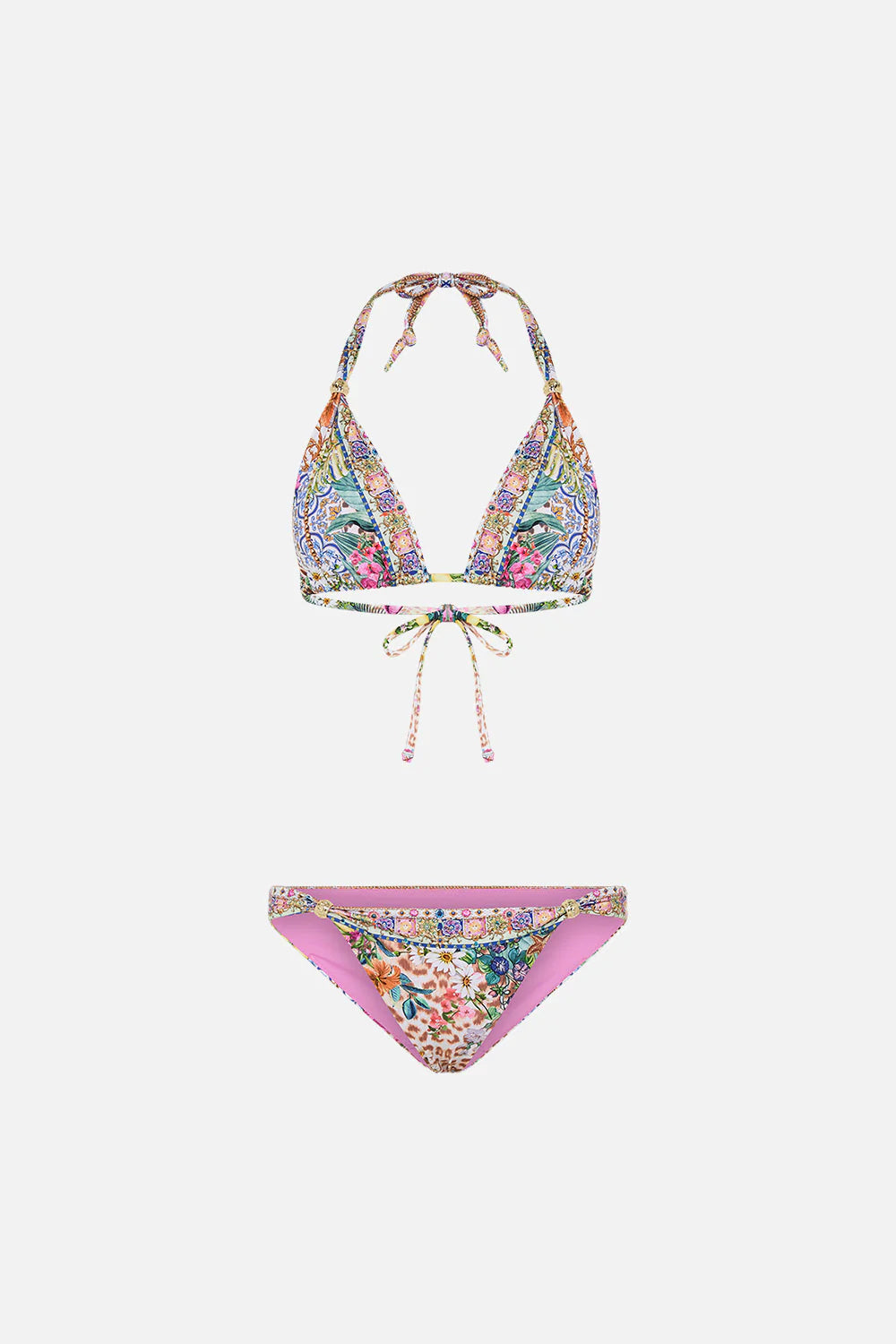 Floral Print Ball Bikini Set - Flowers of Neptune Swimwear for Women | Beach Vacation, Pool Party & Summer Fashion