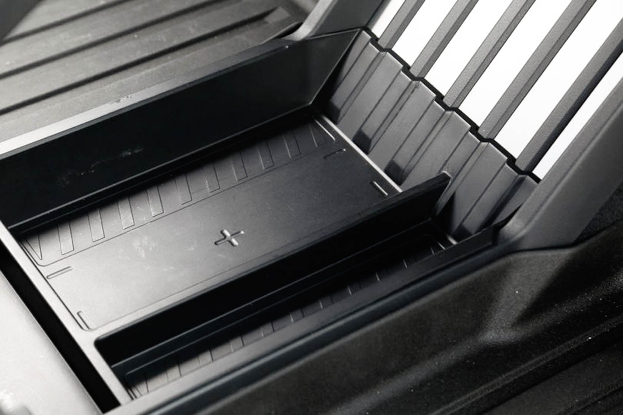 Tesla Cybertruck 2024 Center Console Organizer - Non-Slip TPE Storage Tray with Anti-Rattle Design for Sunglasses, Phones & Keys | Perfect for Road Trips & Daily Commutes