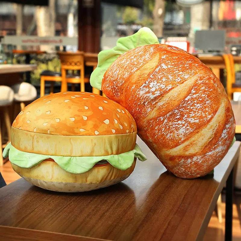 Hamburgerly: Soft Plush Cushion for Home Decor, Sofa, Bed & Office | Comfortable & Stylish Pillow for Relaxation
