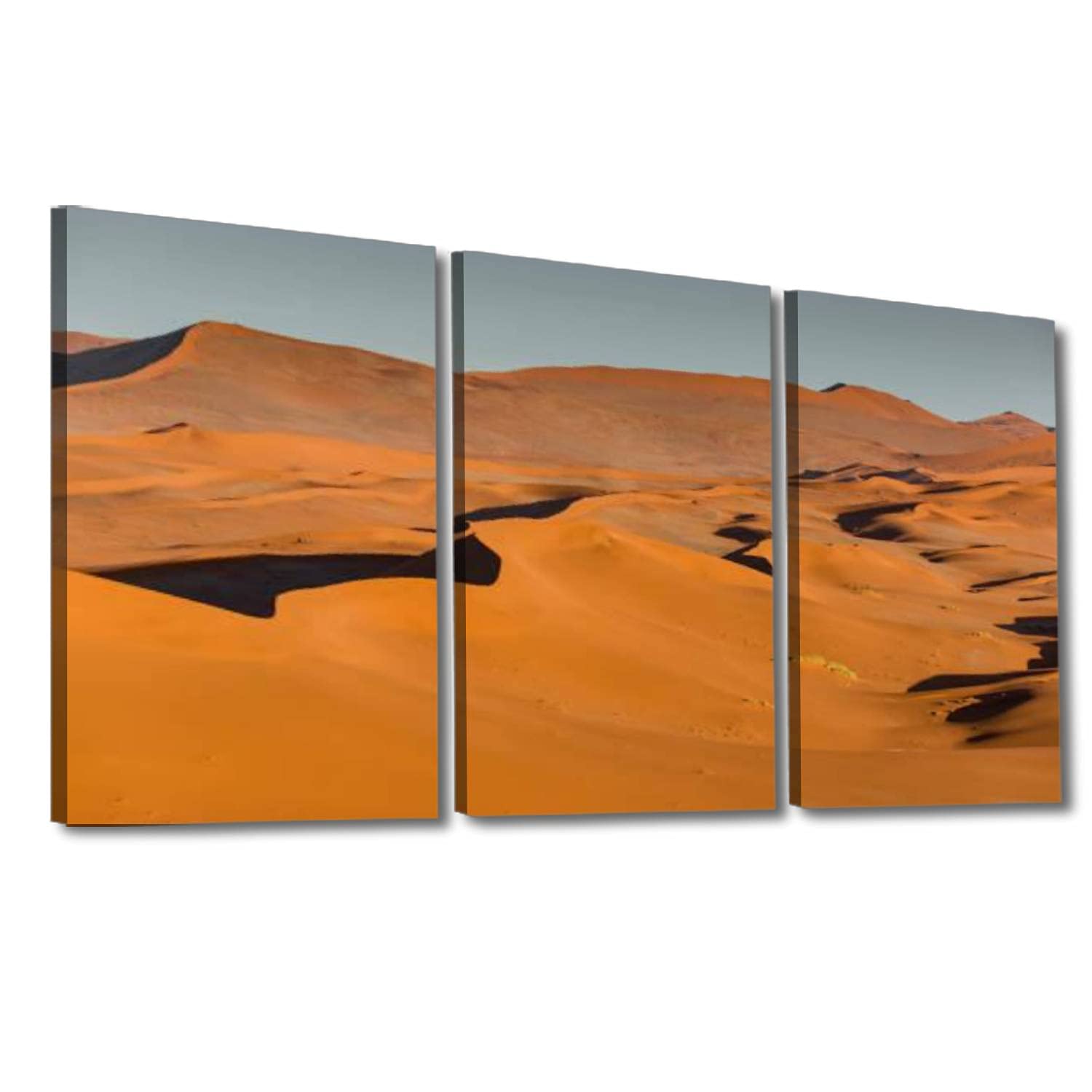 Orange Desert Landscape Canvas Print - Namib Desert Namibia Wall Art Painting, Framed & Ready to Hang | Home Decor, Living Room, Bedroom, Office Wall Art