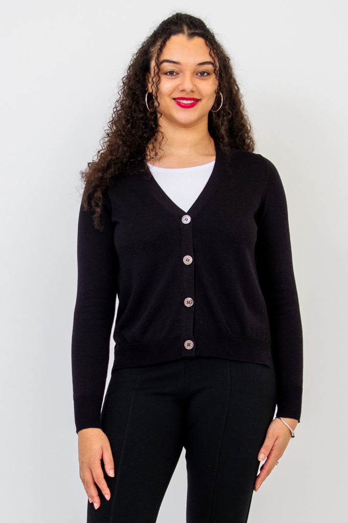 Jessica Women's Black Bamboo Cotton Sweater - Soft & Comfortable Pullover for Casual Wear, Office & Fall Outfits