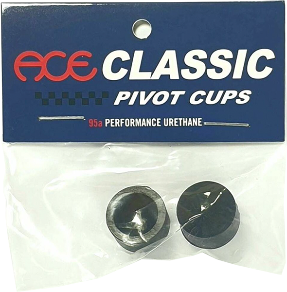 Ace Classic Pivot Cups Set - Black 95a Durometer - 2 Pack - Replacement Skateboard & Longboard Parts - Perfect for Smooth Turns and Enhanced Stability