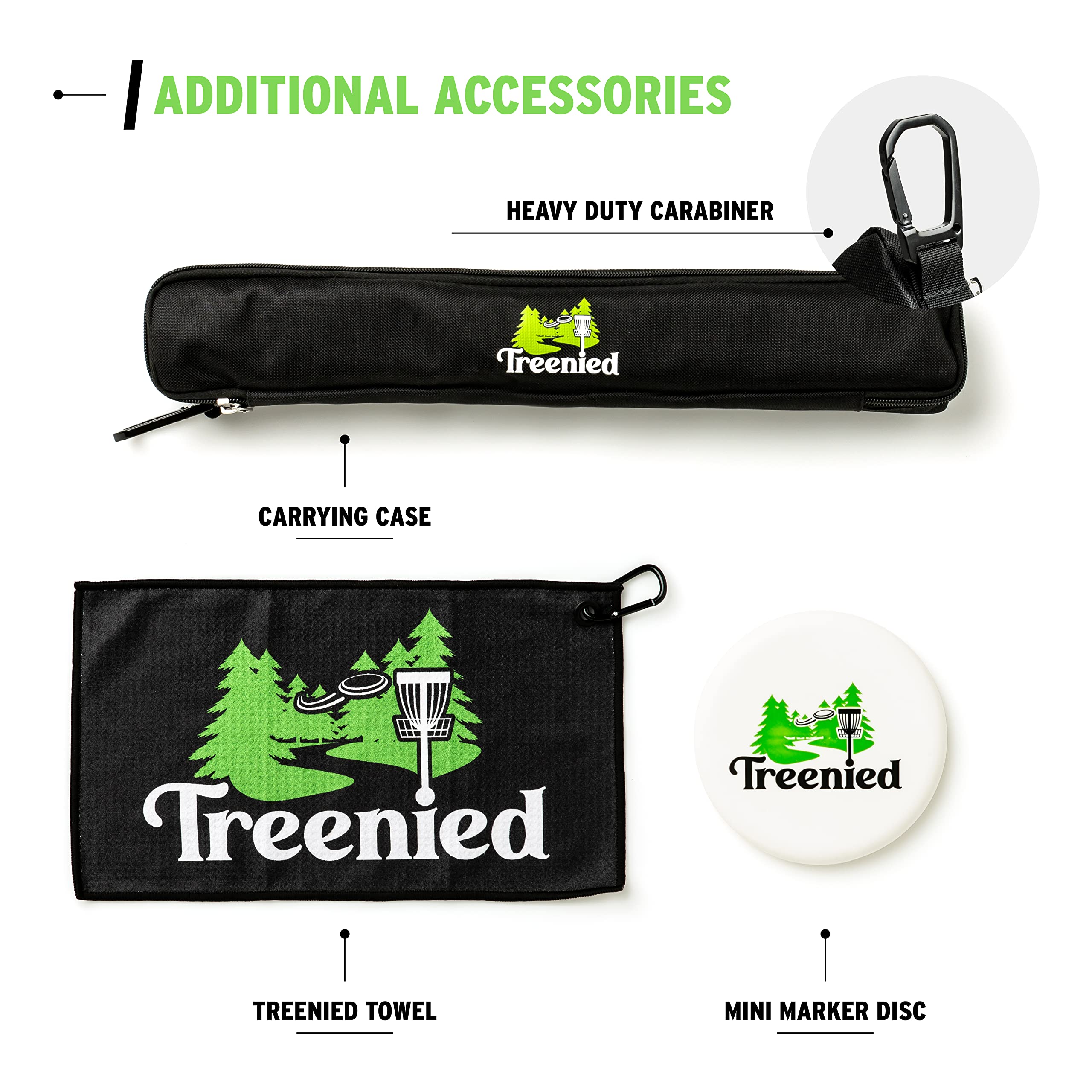 Premium Disc Golf Retriever Pole & Rangefinder Kit with Towel & Mini Marker - Essential Disc Golf Accessories for Tournament Play & Outdoor Practice