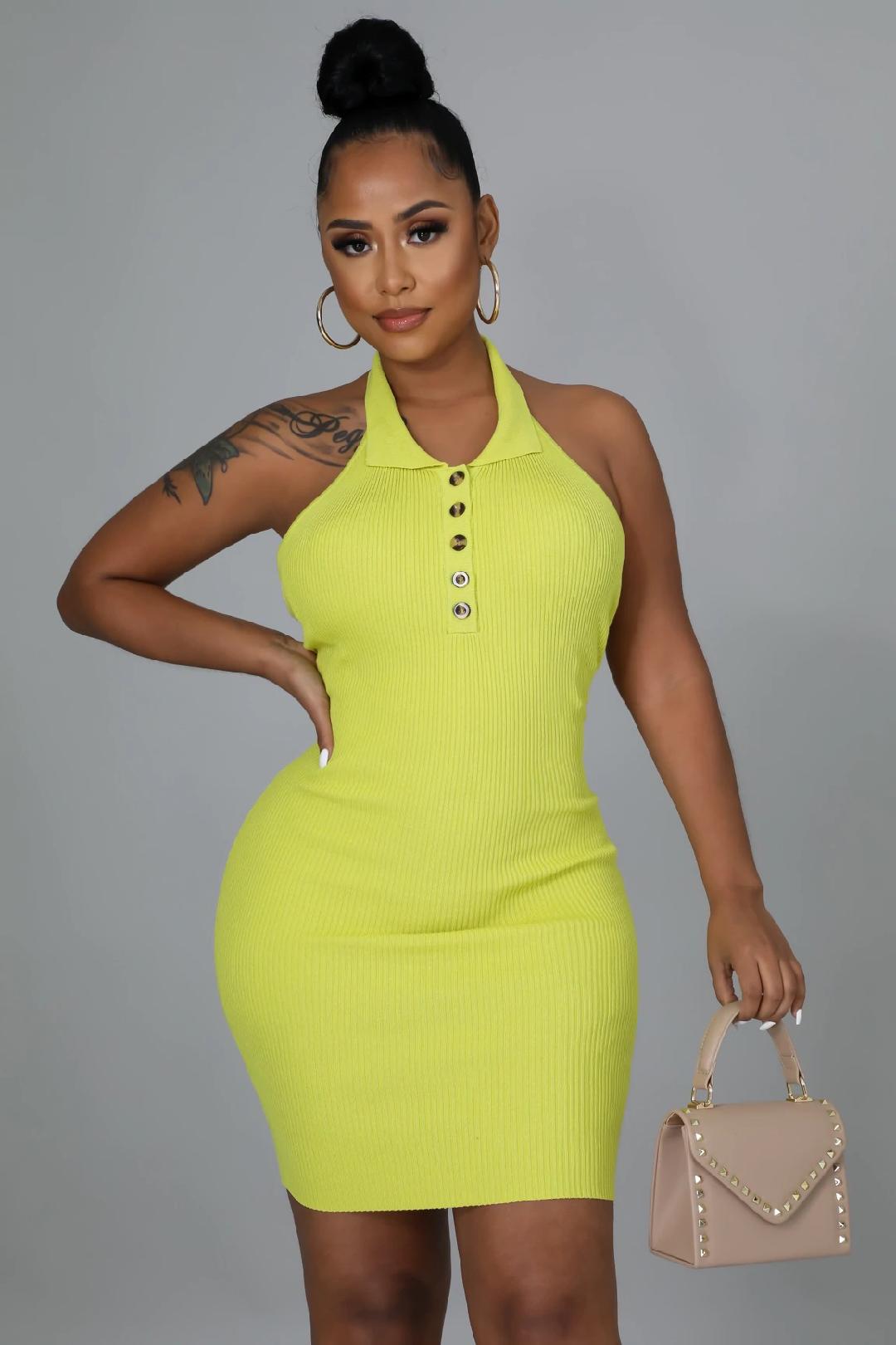 Elegant Perfect Date Dress in New Lime - Flattering A-Line Cocktail Dress for Parties, Dinners & Special Occasions
