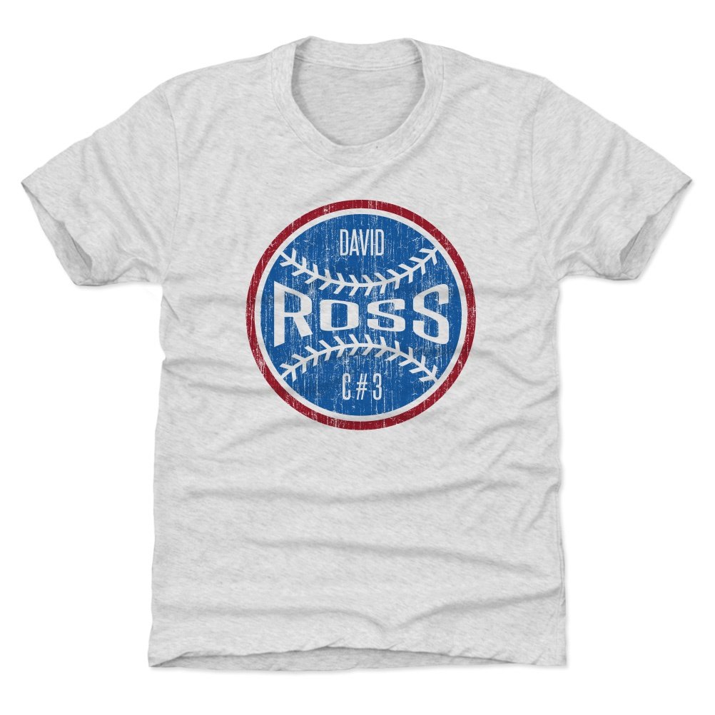 500 LEVEL David Ross Kids T-Shirt - Official MLB Baseball Player Tee for Boys & Girls - Perfect for Games, School, and Sports Events