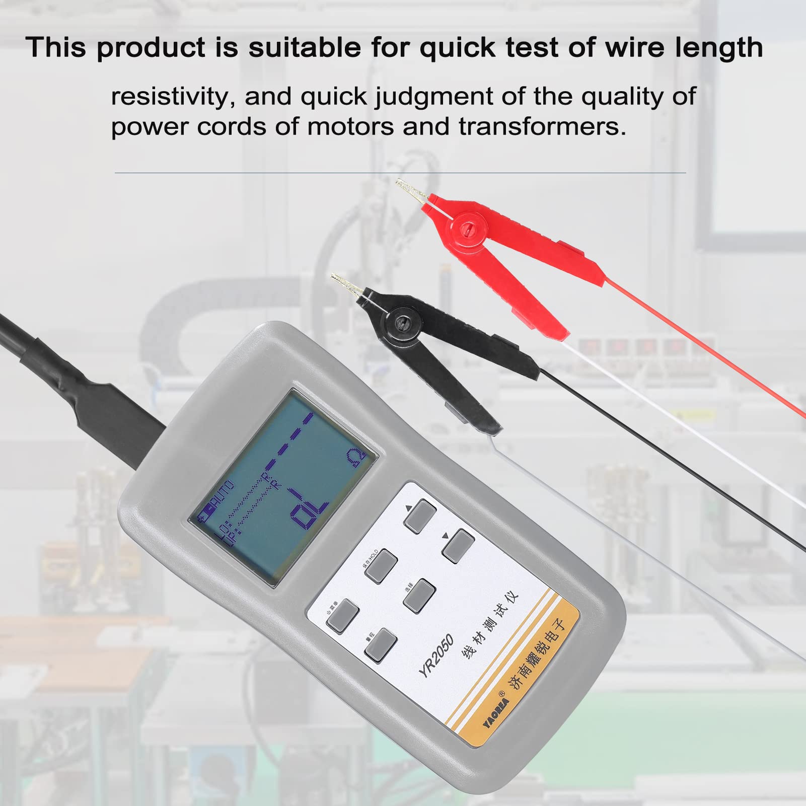 YAOREA YR2050 Handheld Portable Milliohm Meter - High Accuracy 4-Wire Micro Resistance Tester for Wireline Current Detection | Perfect for Electronics Repair, Circuit Testing & Industrial Maintenance